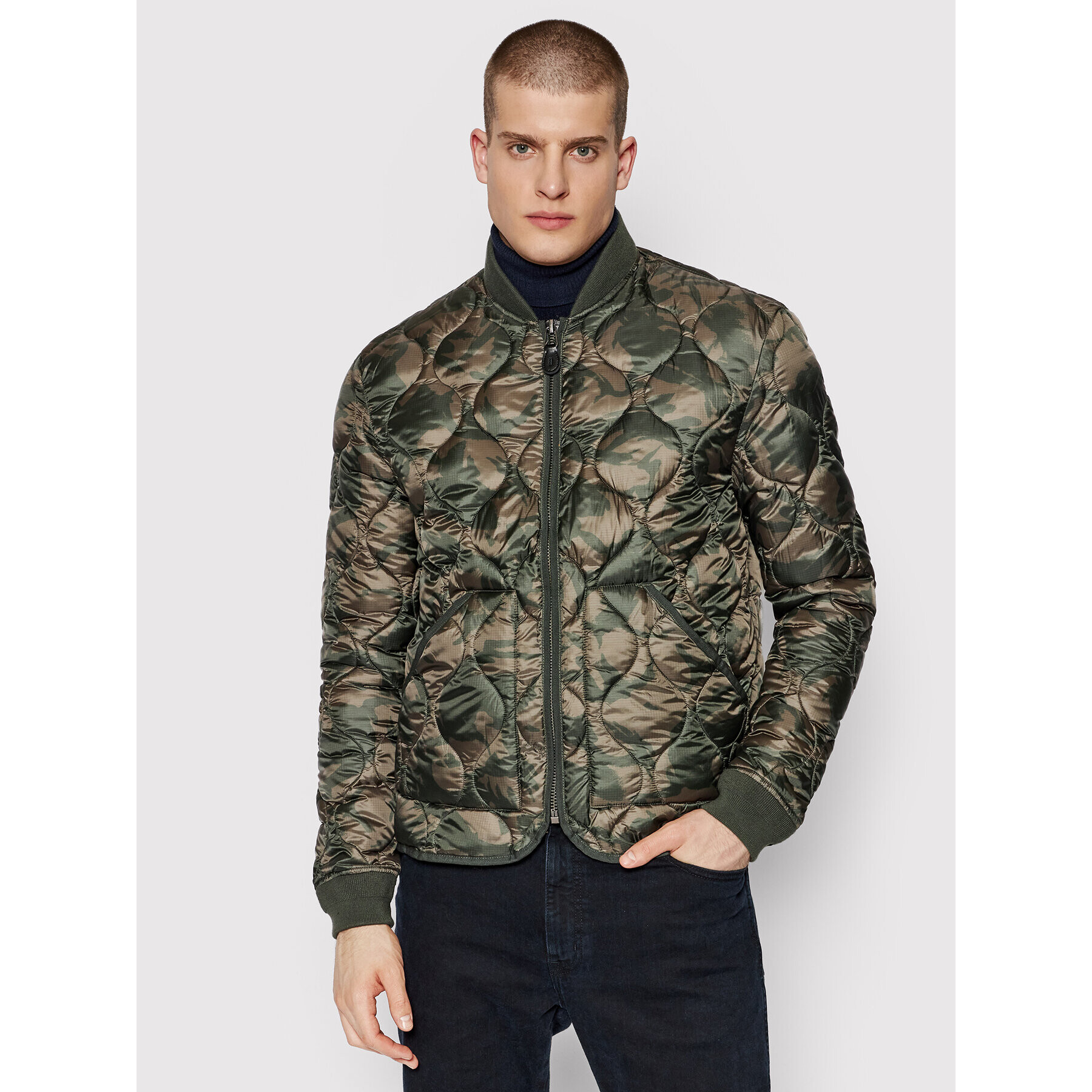 Superdry Пухено яке Liner M5011255A Зелен Regular Fit - Pepit.bg