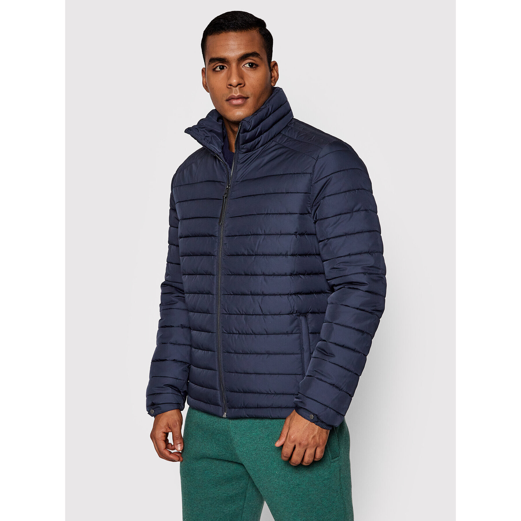 Superdry Пухено яке Studios M5011103A Тъмносин Regular Fit - Pepit.bg