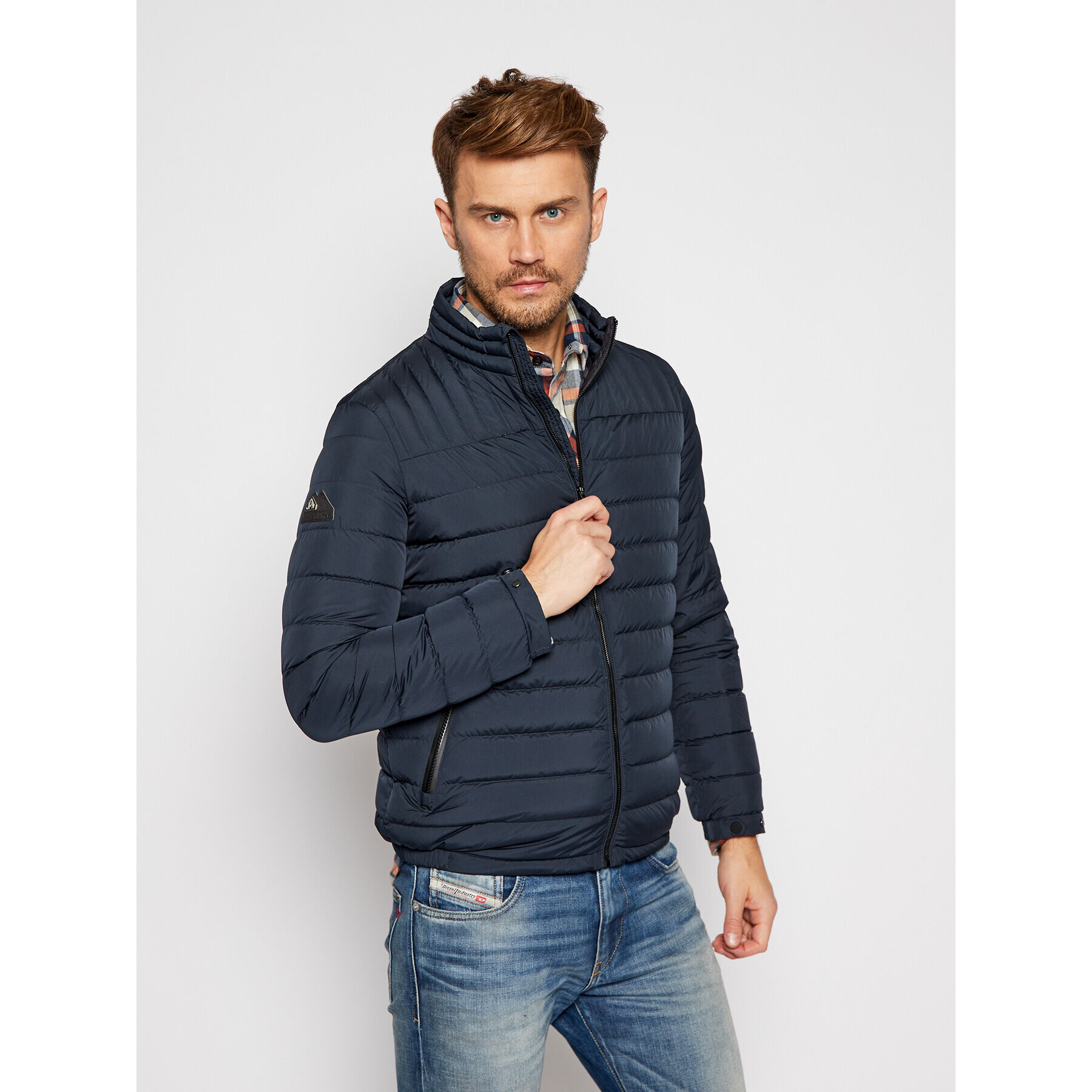 Superdry Пухено яке Ultimate Core M5010191B Тъмносин Regular Fit - Pepit.bg