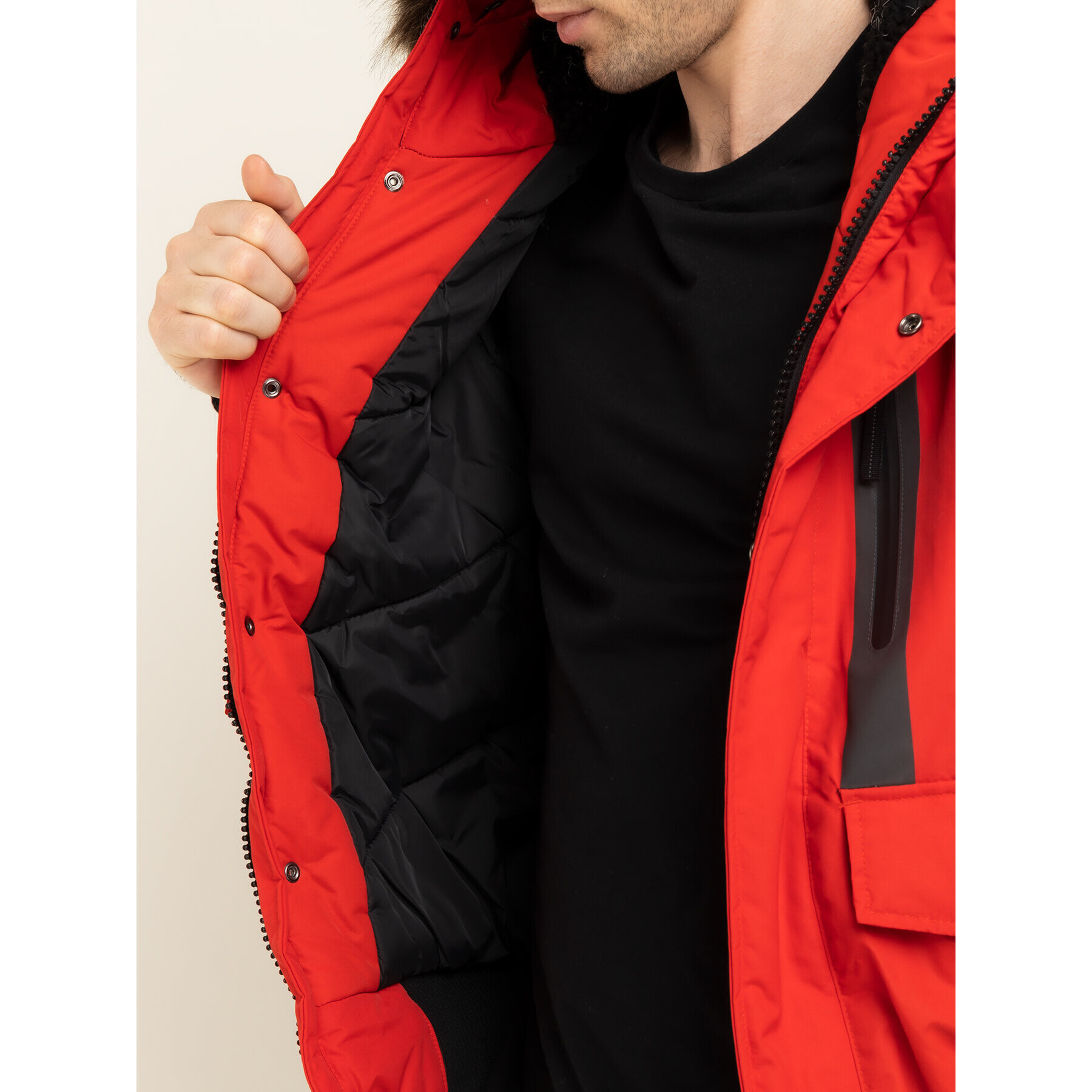 Superdry Пухено яке Everest M5000039A Червен Regular Fit - Pepit.bg