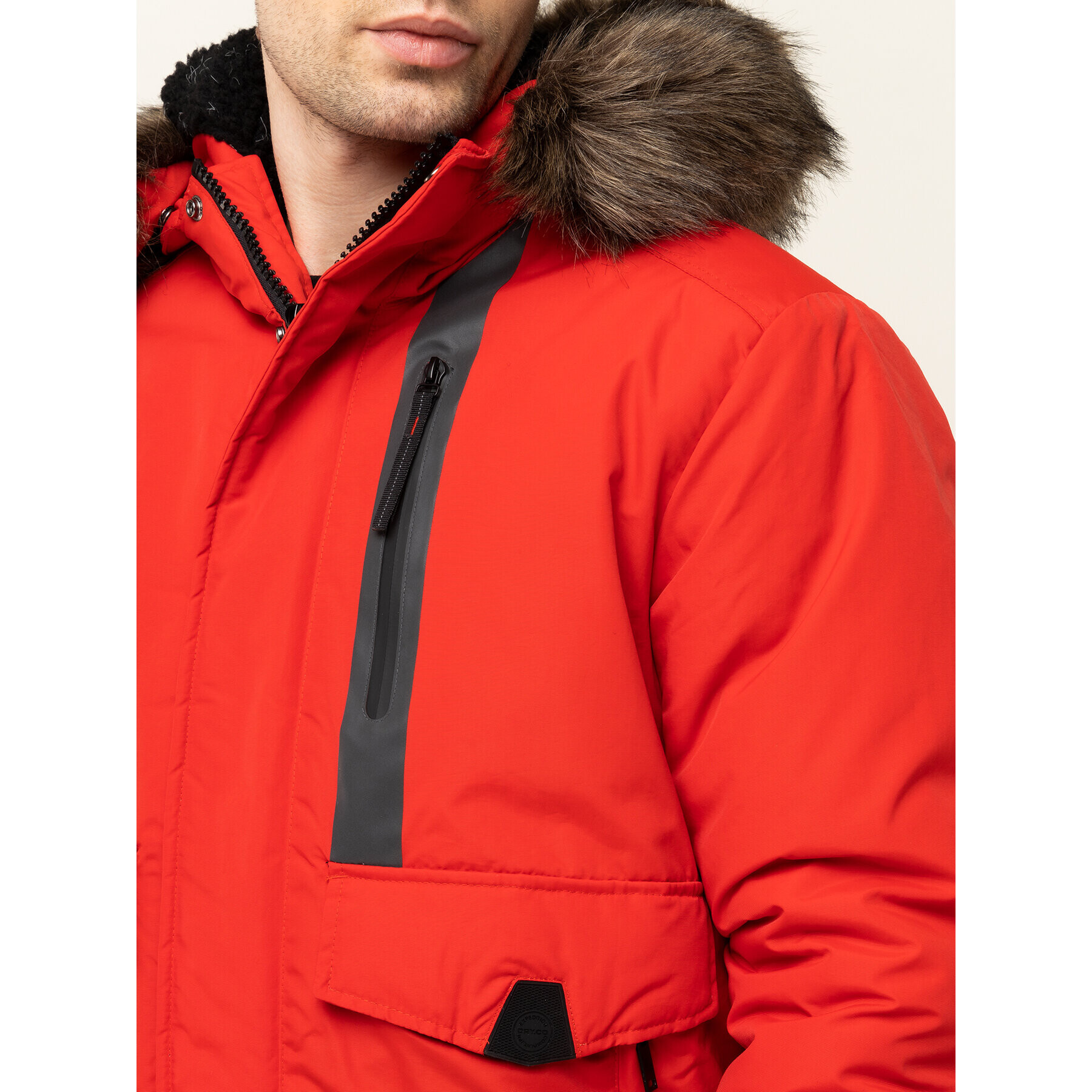 Superdry Пухено яке Everest M5000039A Червен Regular Fit - Pepit.bg