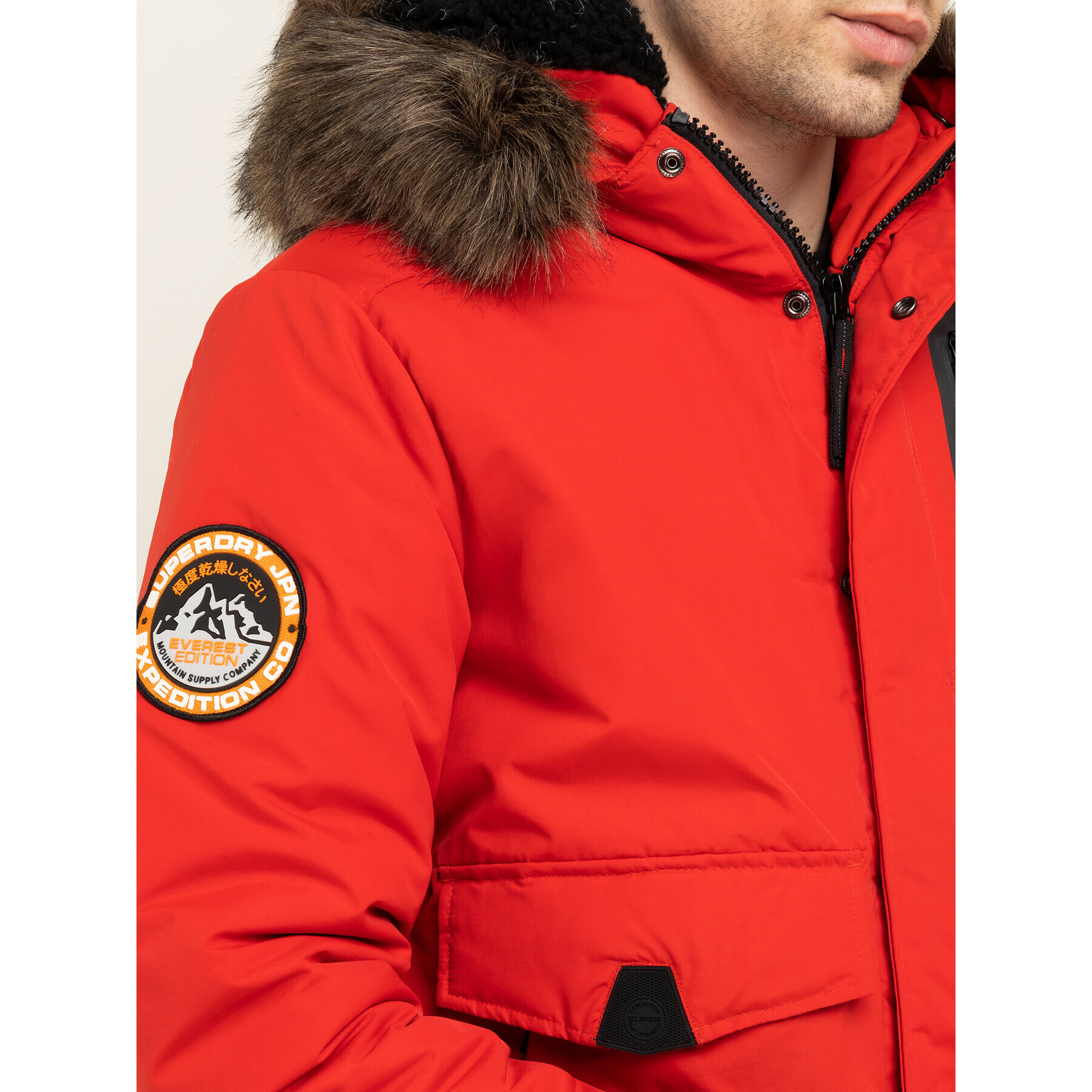 Superdry Пухено яке Everest M5000039A Червен Regular Fit - Pepit.bg