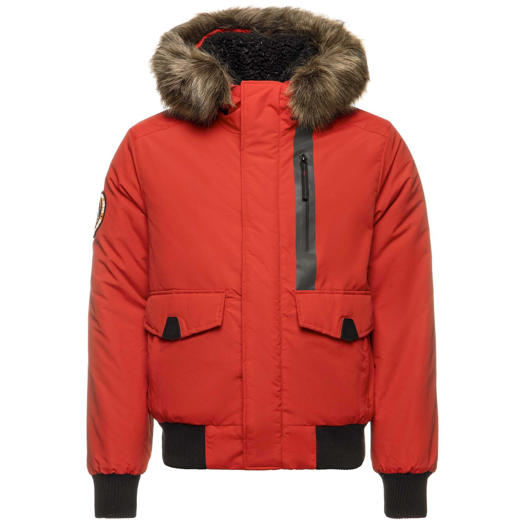 Superdry Пухено яке Everest M5000039A Червен Regular Fit - Pepit.bg