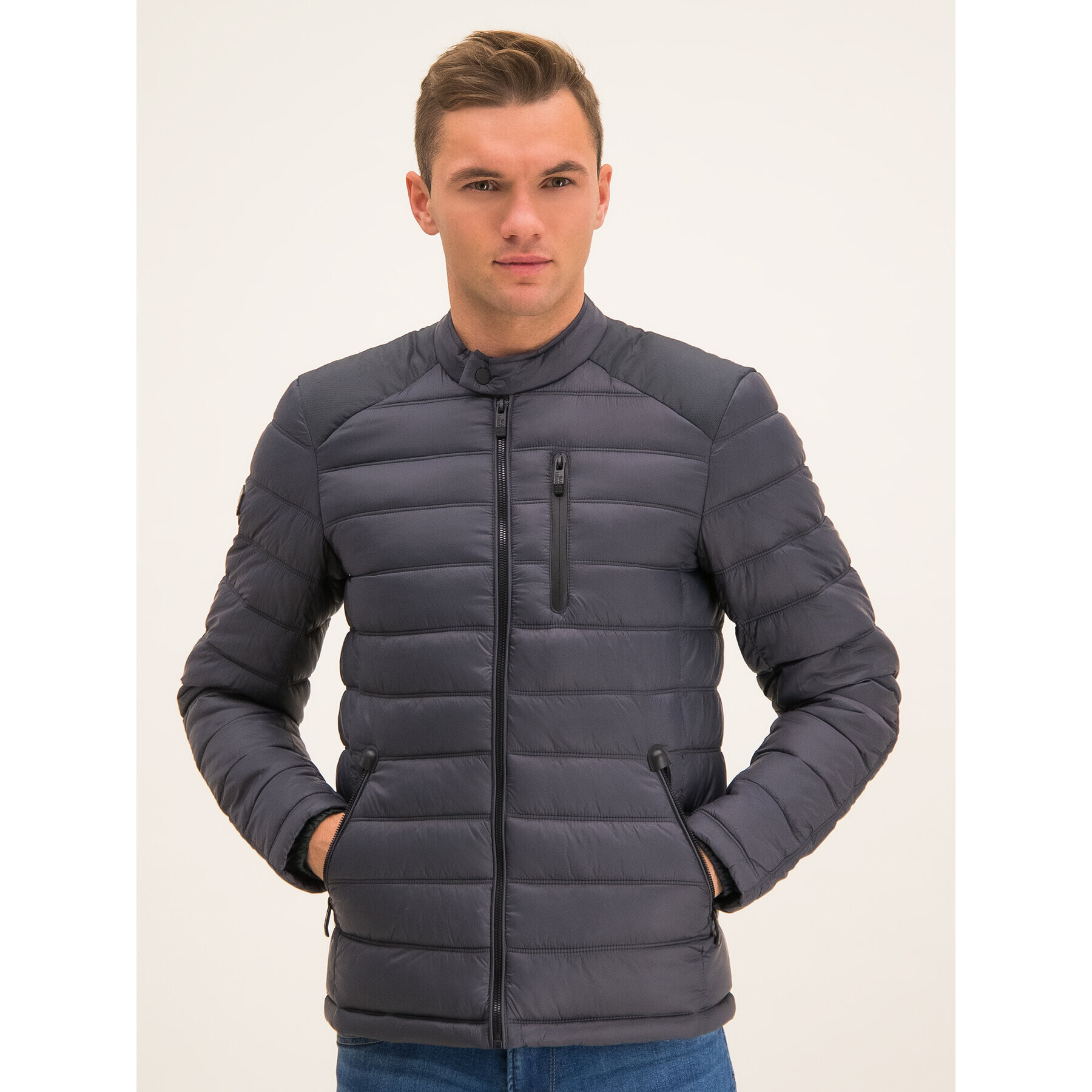 Superdry Пухено яке M5000013A Сив Regular Fit - Pepit.bg