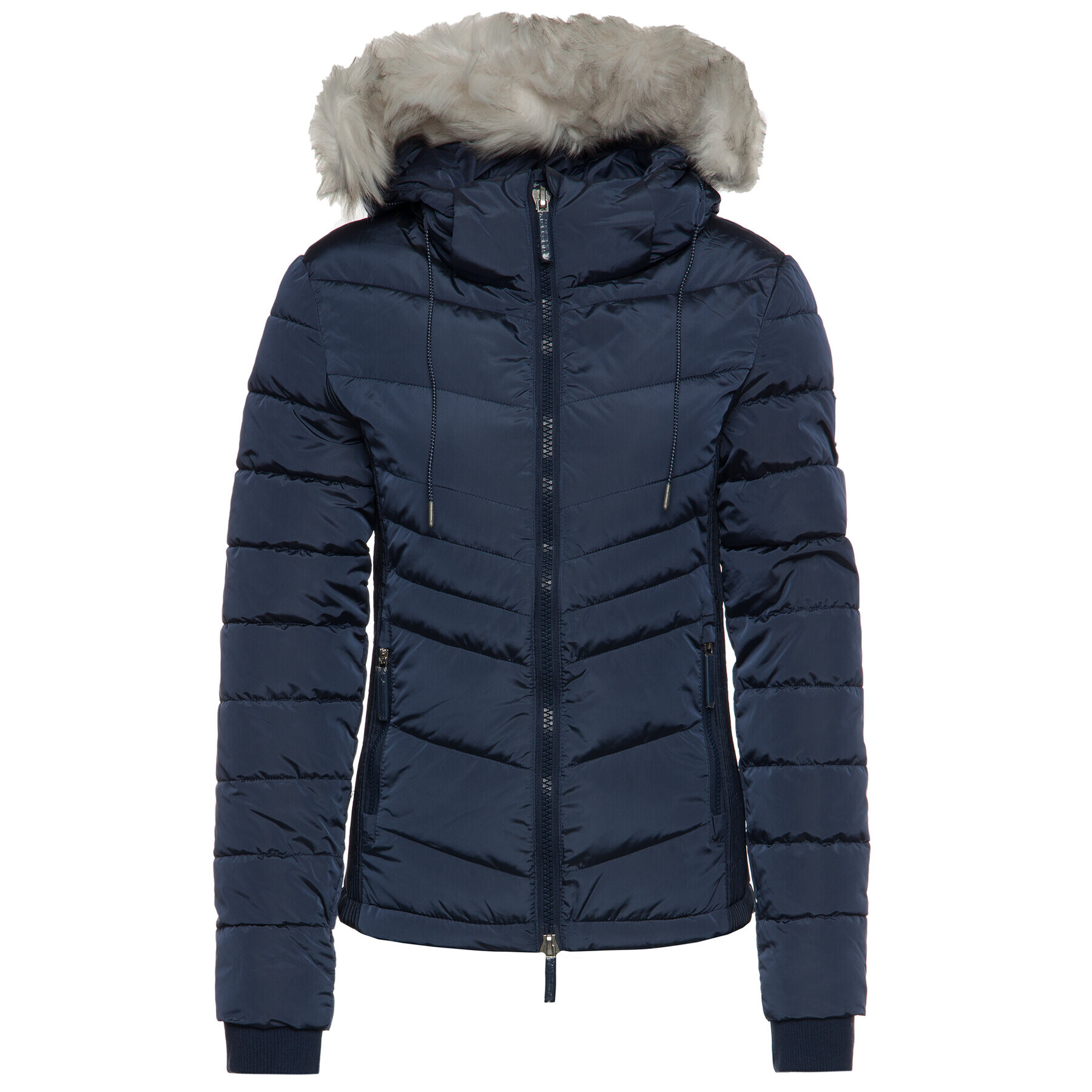 Superdry Пухено яке W5000039A Тъмносин Regular Fit - Pepit.bg