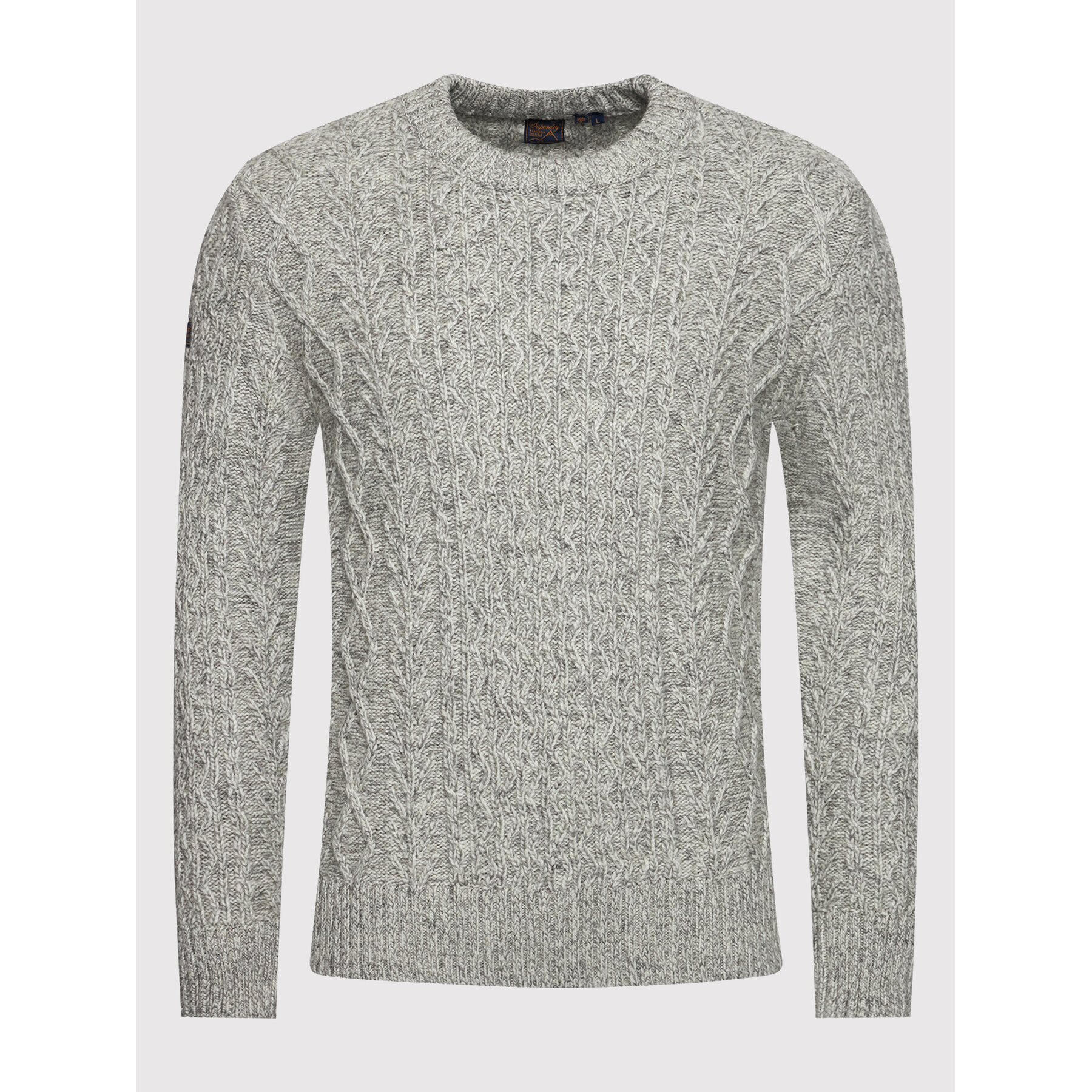 Superdry Пуловер Jacob Cable M6110305A Сив Regular Fit - Pepit.bg