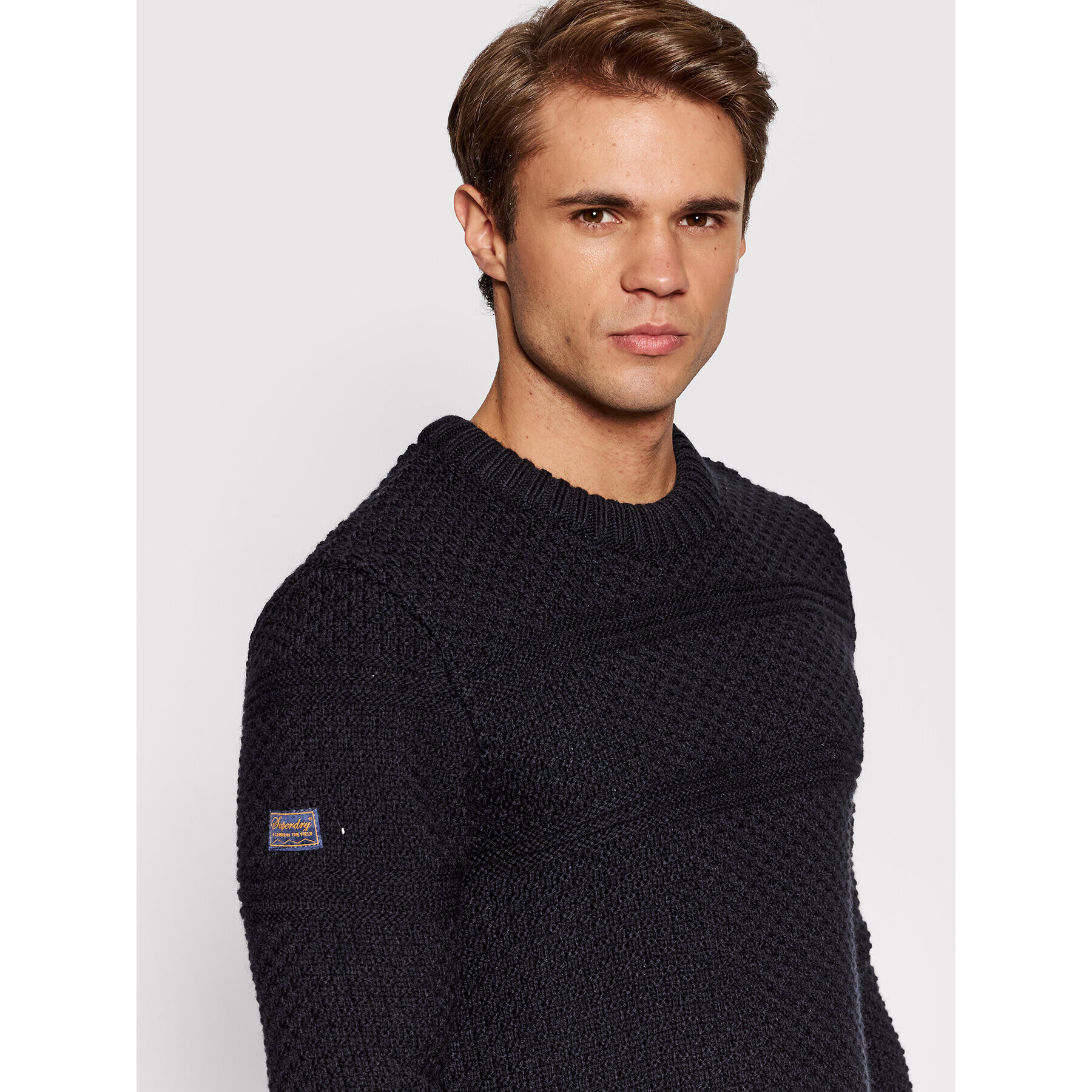 Superdry Пуловер Jacob Cable M6110305A Тъмносин Regular Fit - Pepit.bg