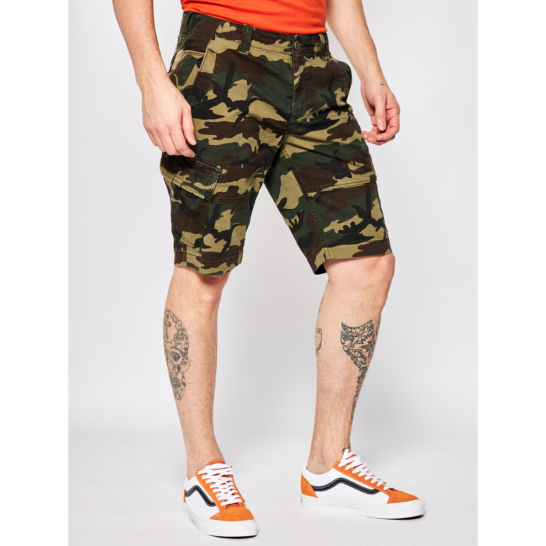 Superdry Шорти от плат Core Cargo M7110015A Зелен Regular Fit - Pepit.bg