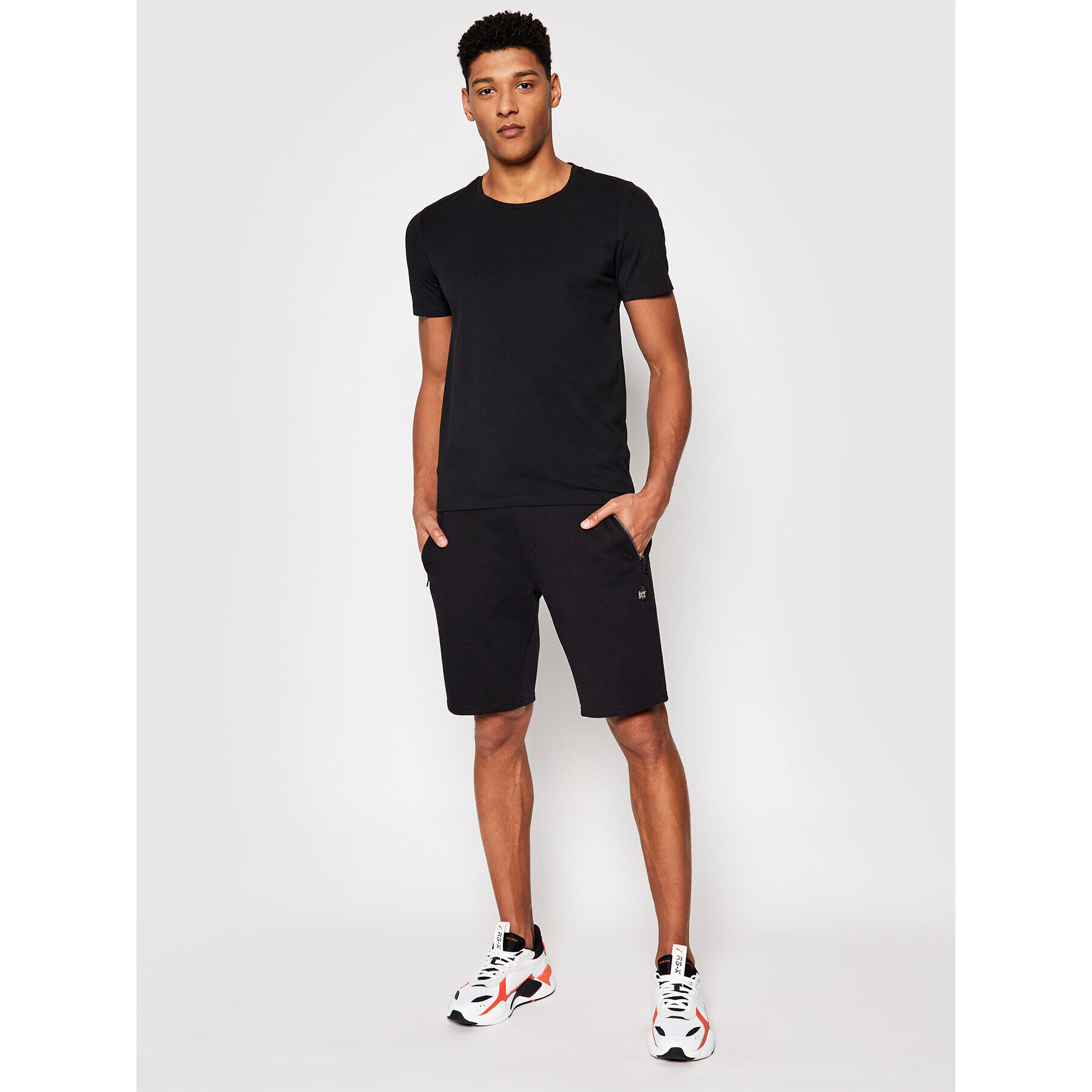 Superdry Спортни шорти Collective M7110010A Черен Regular Fit - Pepit.bg