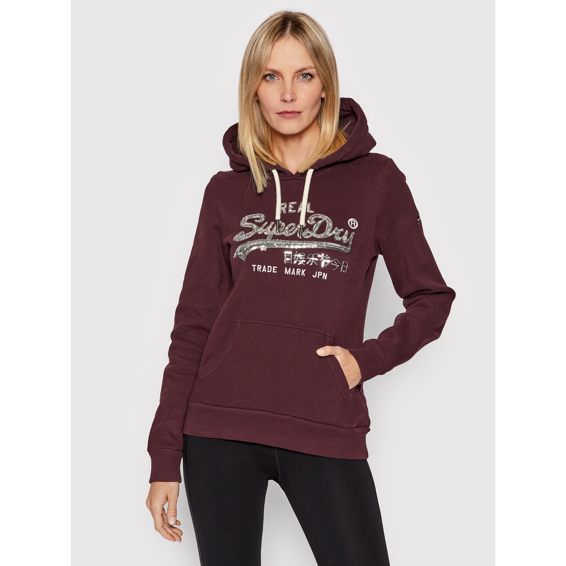 Superdry Суитшърт Boho Sparkle W2011251A Бордо Regular Fit - Pepit.bg