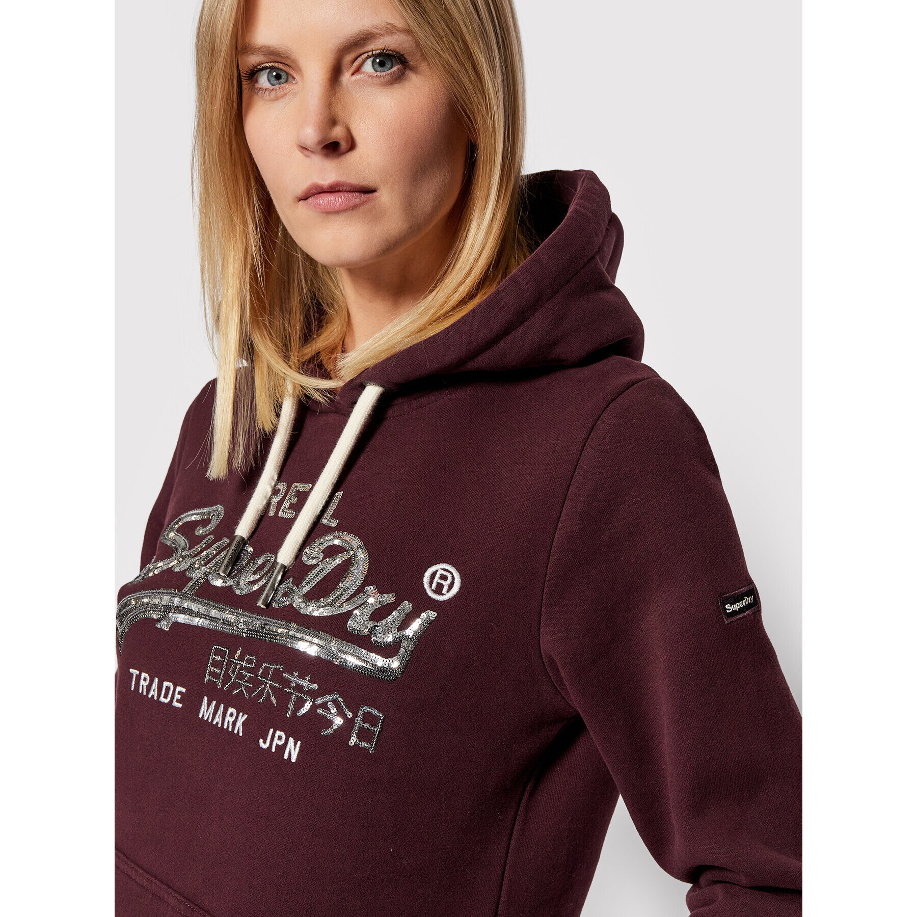 Superdry Суитшърт Boho Sparkle W2011251A Бордо Regular Fit - Pepit.bg