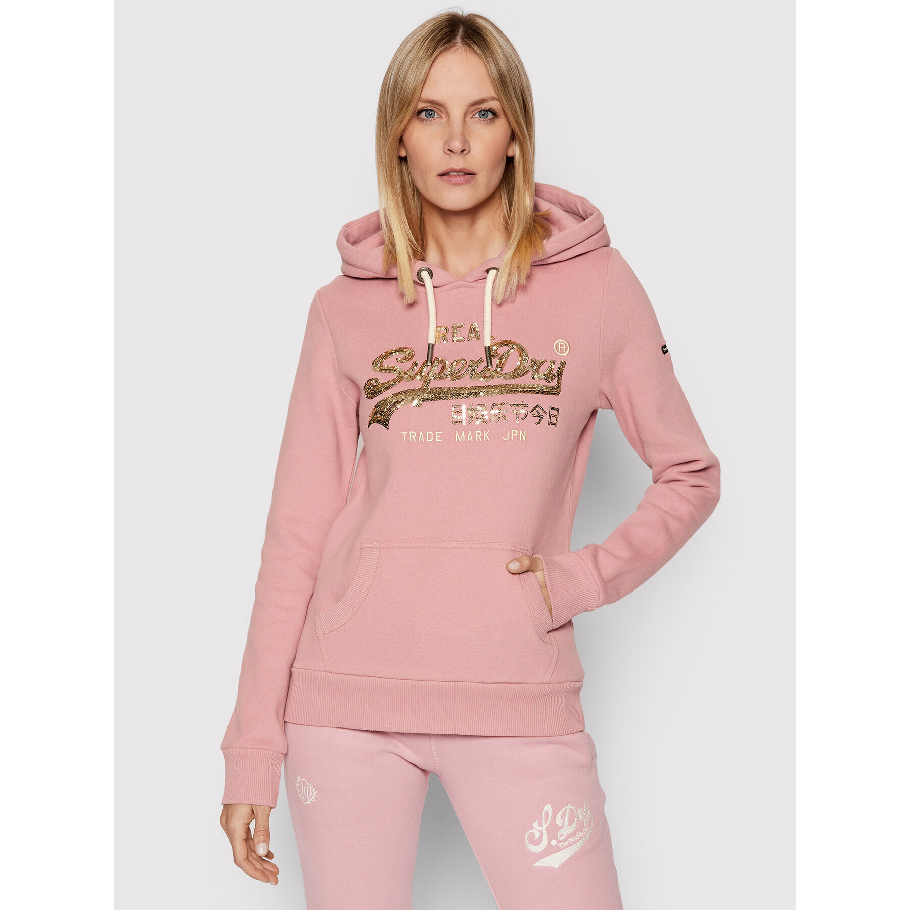 Superdry Суитшърт Boho Sparkle W2011251A Розов Regular Fit - Pepit.bg