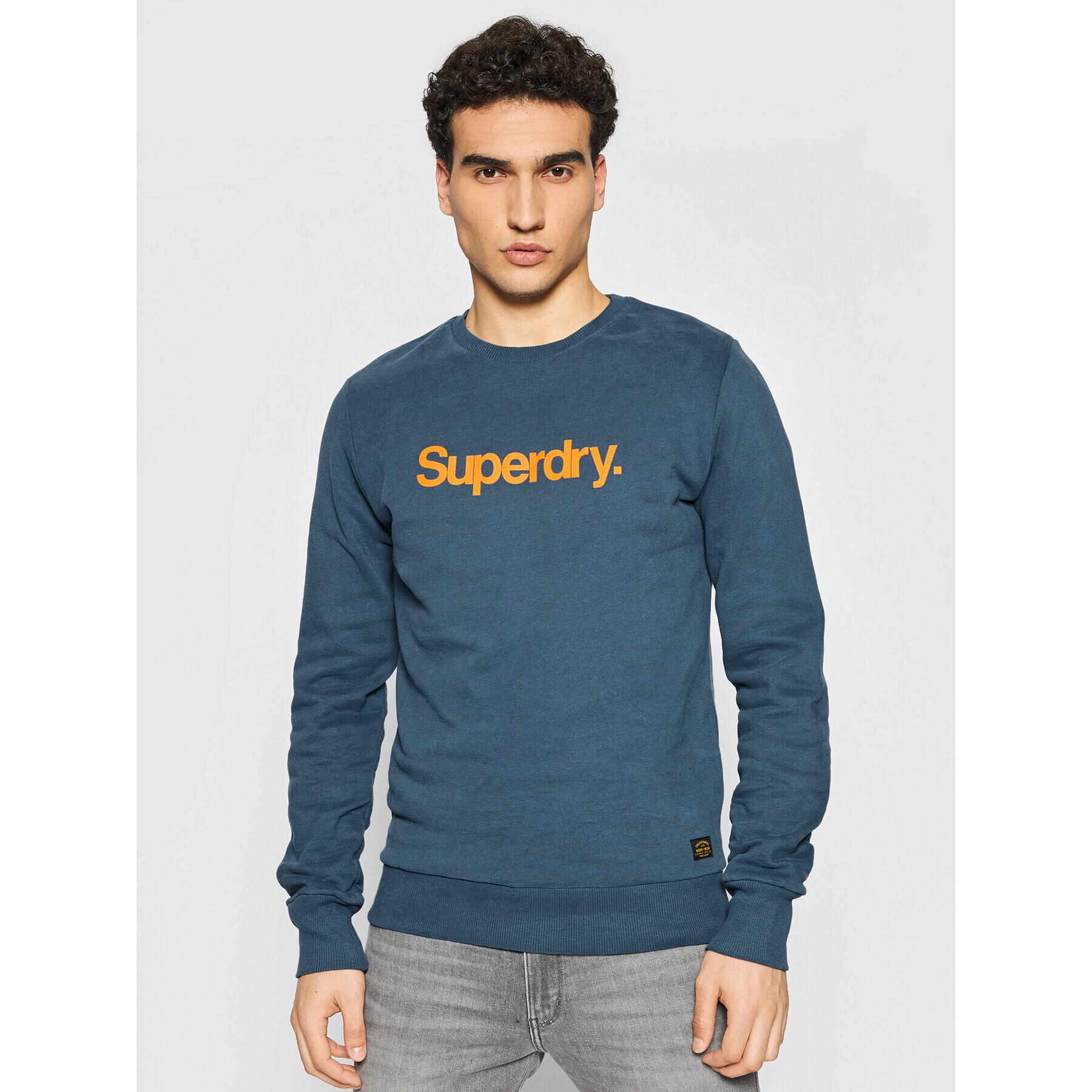 Superdry Суитшърт Cl Canvas Crew M2010419A Тъмносин Regular Fit - Pepit.bg