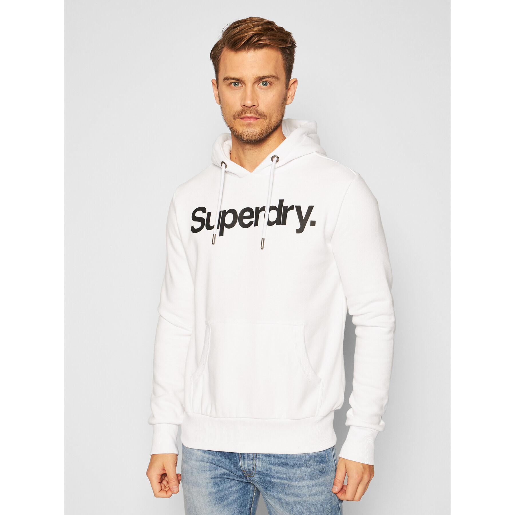 Superdry Суитшърт Cl Ns M2010289A Бял Regular Fit - Pepit.bg