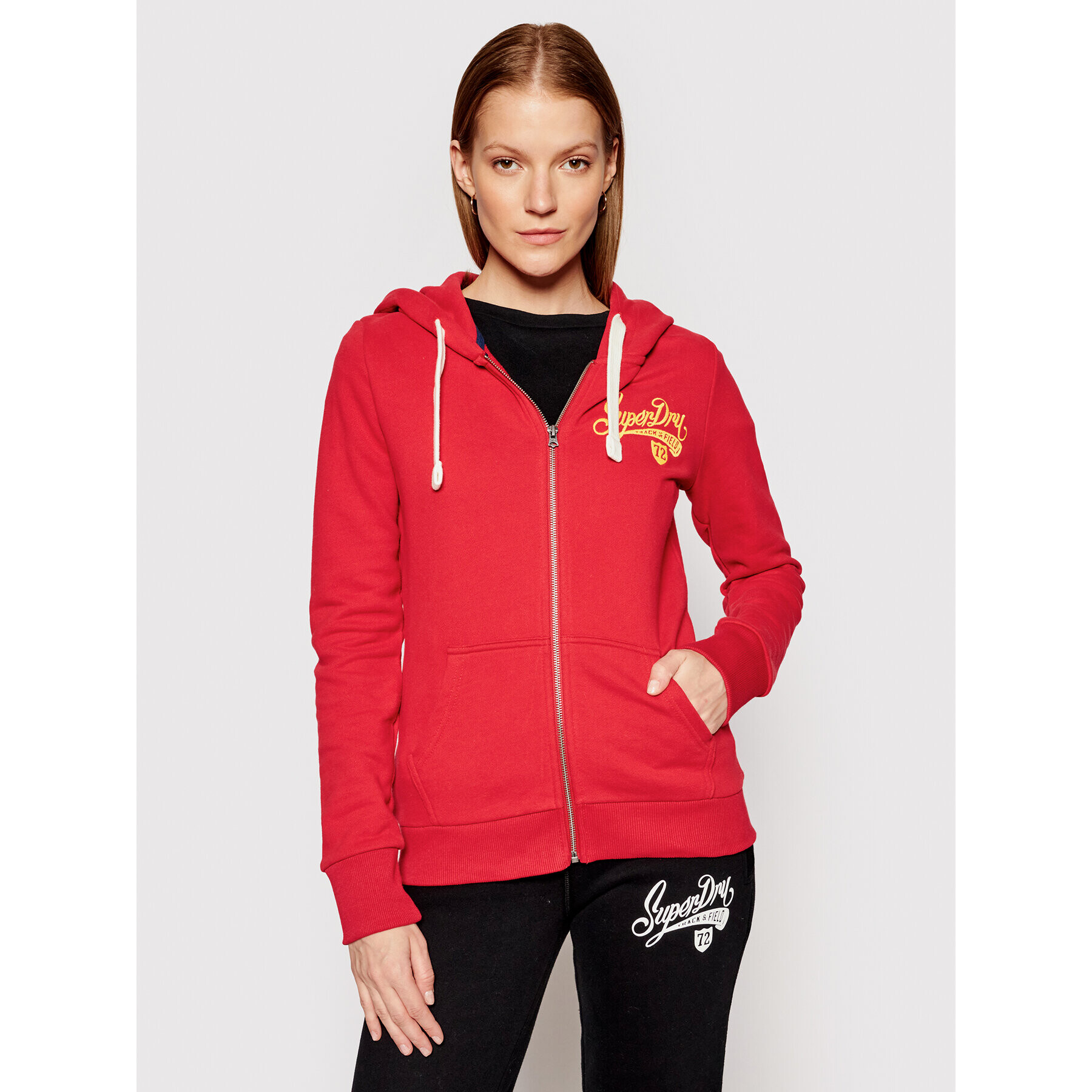 Superdry Суитшърт Collegiate W2011182A Червен Regular Fit - Pepit.bg
