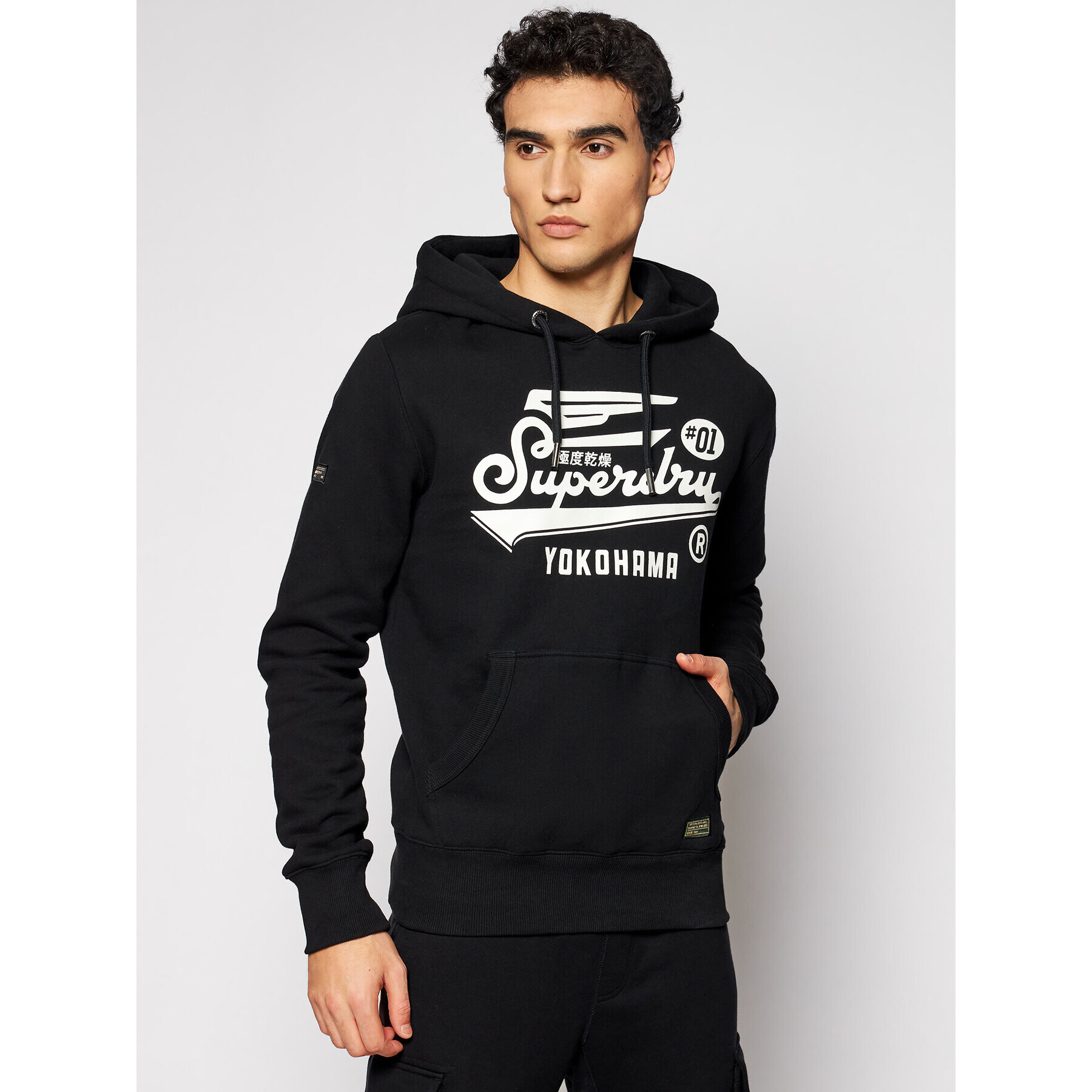 Superdry Суитшърт Military Graphic Hoof M2010967A Черен Regular Fit - Pepit.bg