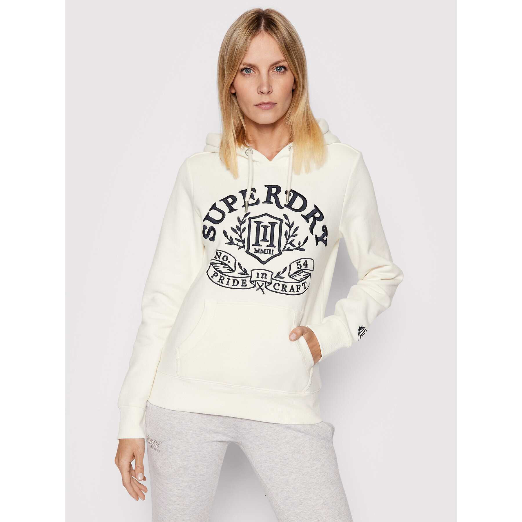 Superdry Суитшърт Pride In Craft W2011154A Екрю Regular Fit - Pepit.bg