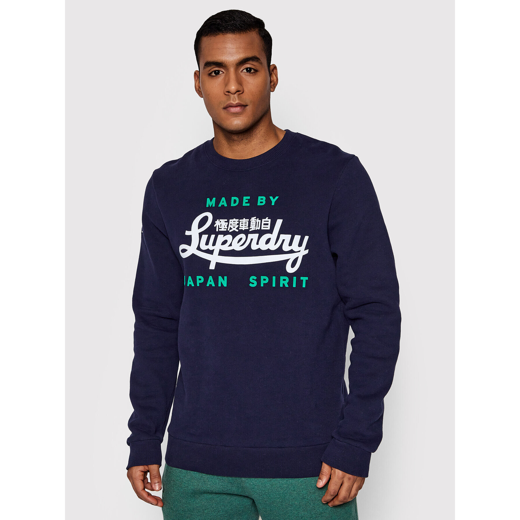 Superdry Суитшърт Script Style Col Crew M2011464A Тъмносин Regular Fit - Pepit.bg