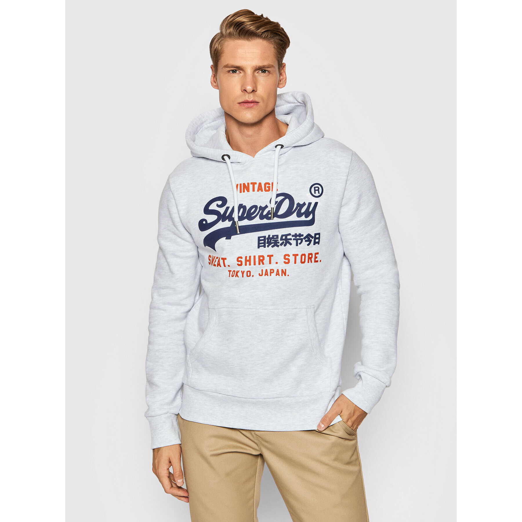 Superdry Суитшърт Shop Duo M2011901A Сив Regular Fit - Pepit.bg