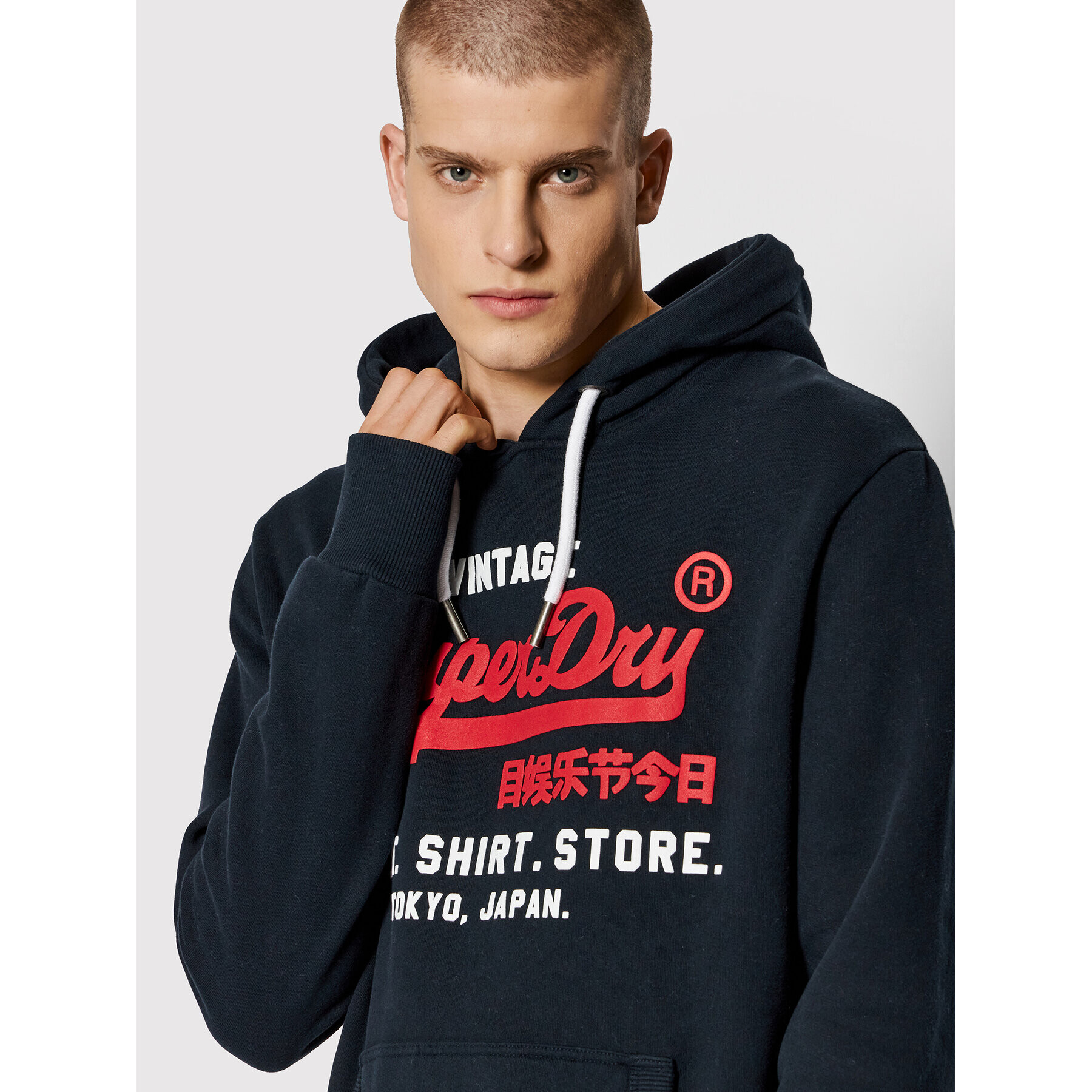 Superdry Суитшърт Shop Duo M2011901A Тъмносин Regular Fit - Pepit.bg