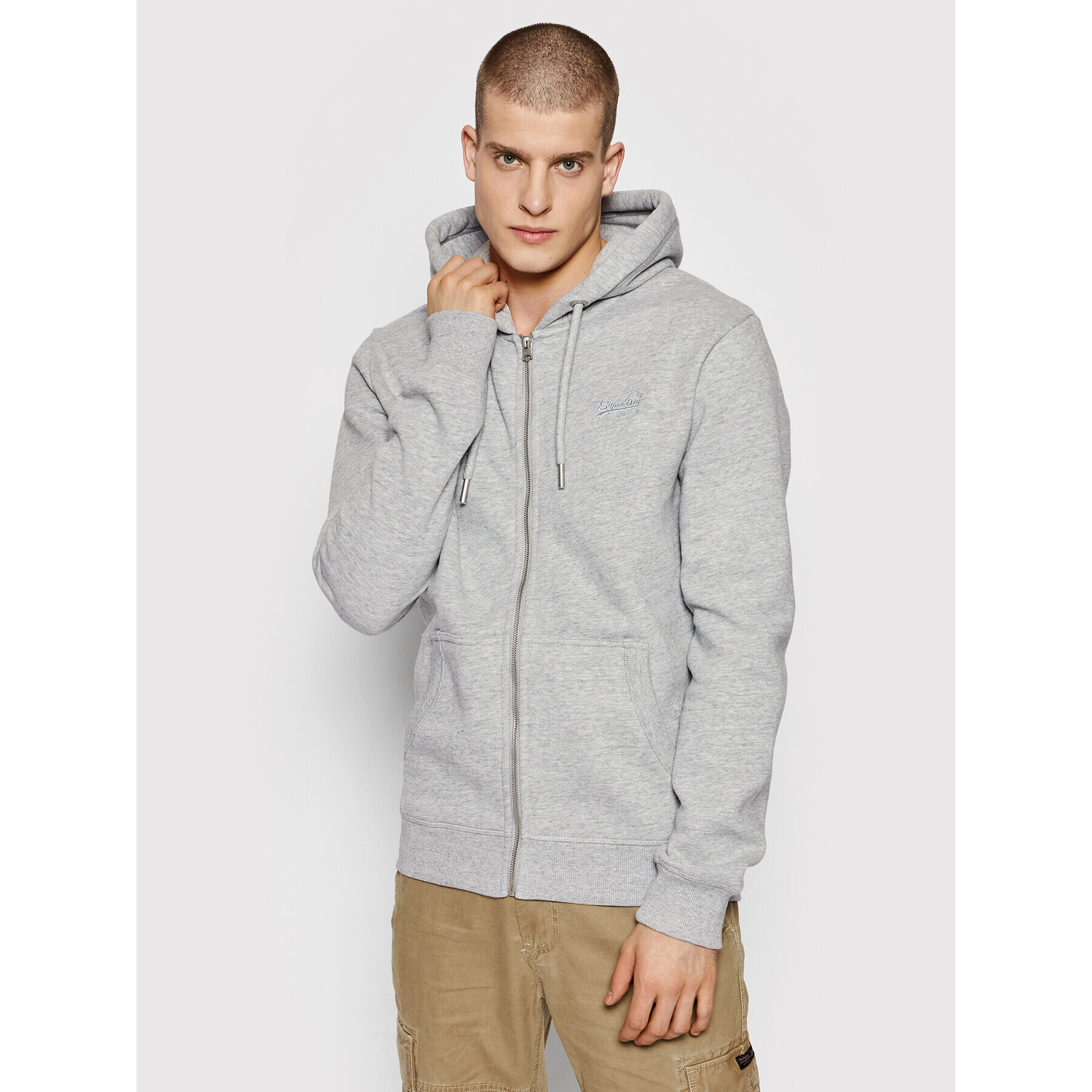 Superdry Суитшърт Vintage Logo Emb M2011883A Сив Regular Fit - Pepit.bg