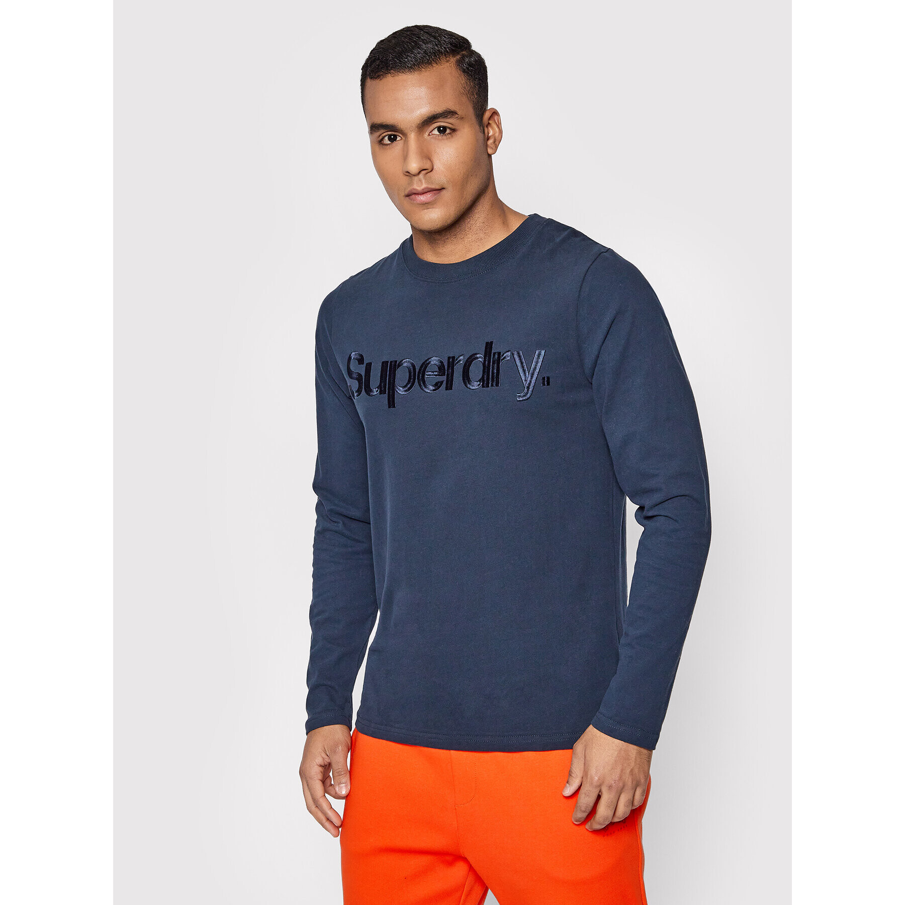 Superdry Тениска с дълъг ръкав Source M6010586A Тъмносин Regular Fit - Pepit.bg