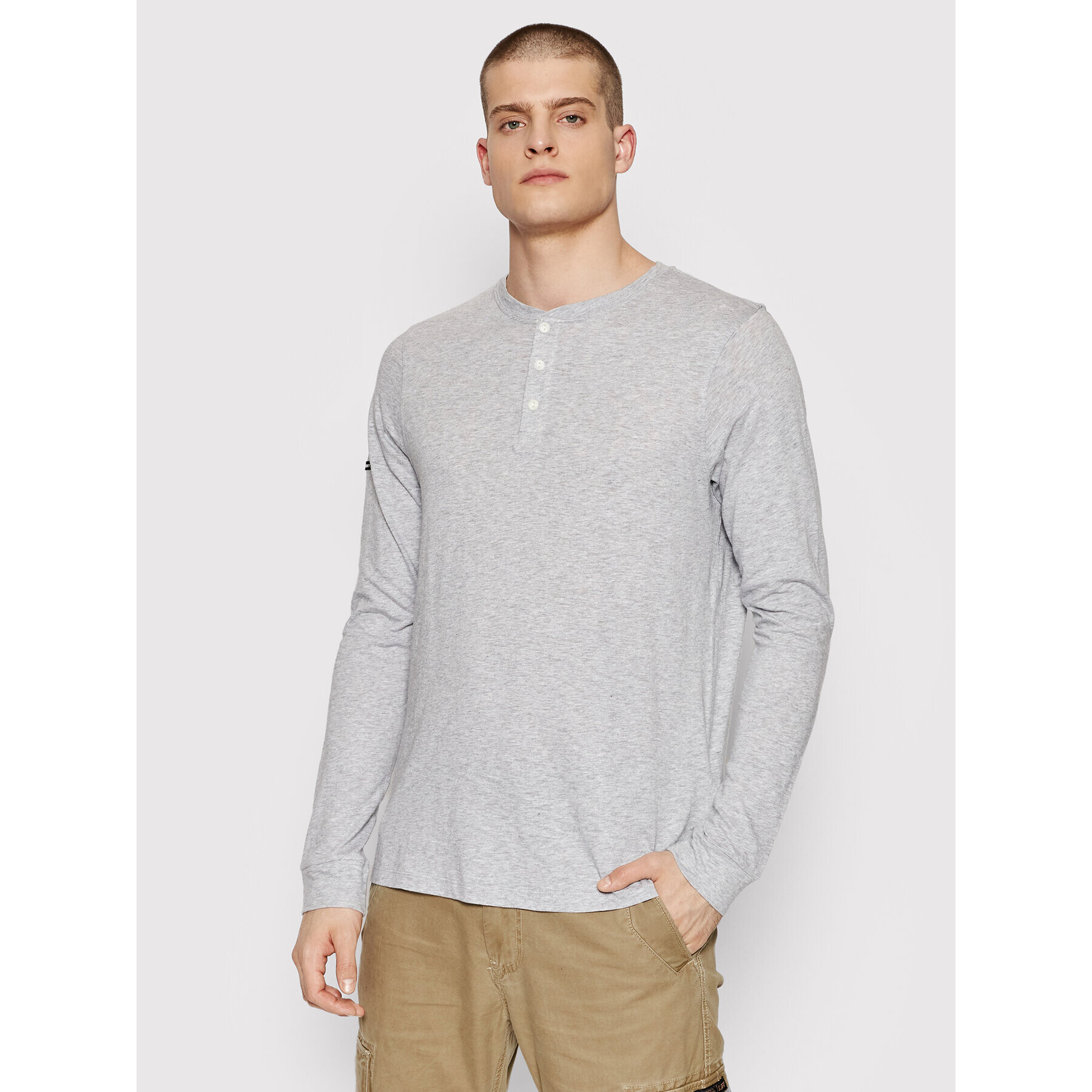 Superdry Тениска с дълъг ръкав Studios Slub M6010619A Сив Regular Fit - Pepit.bg
