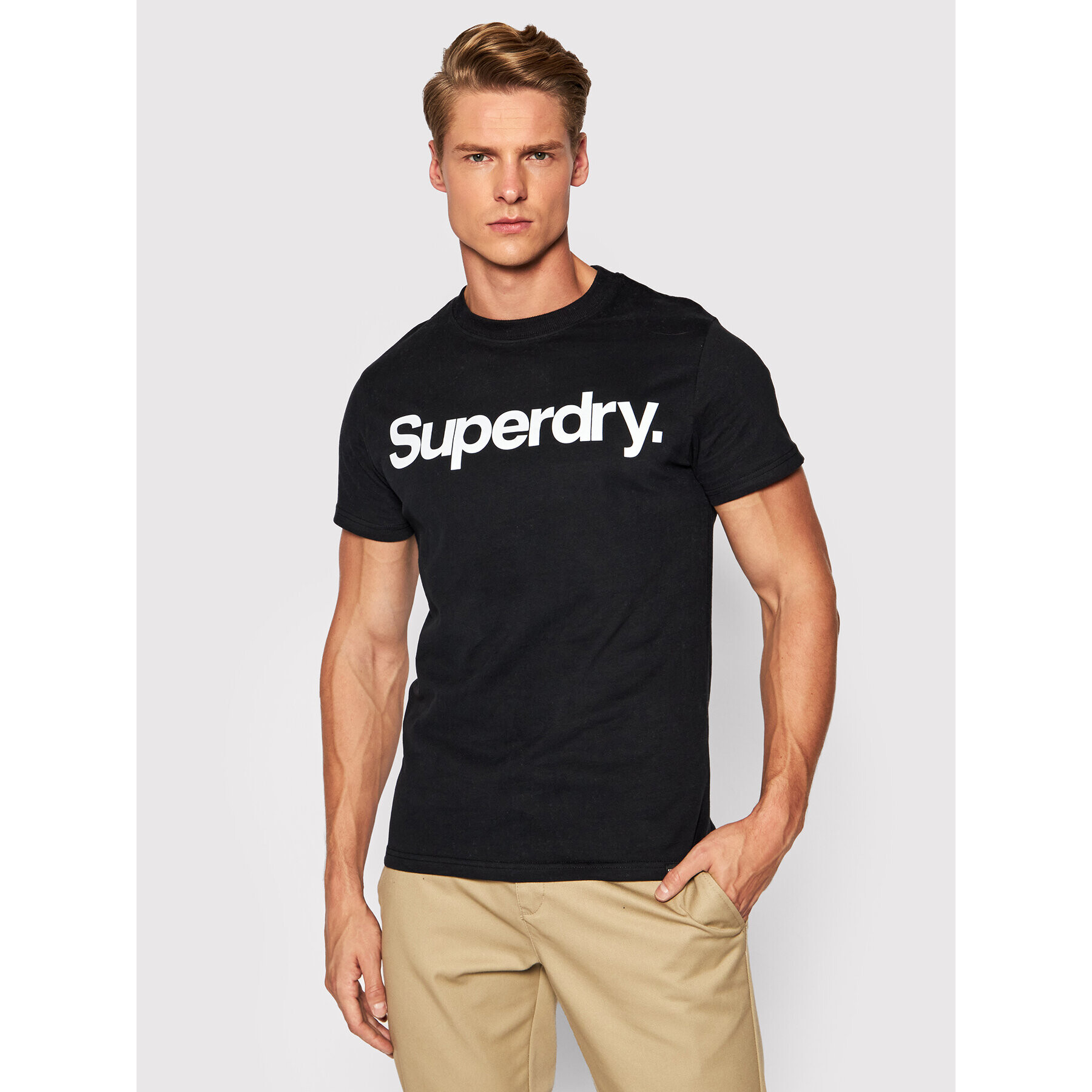 Superdry Тишърт Cl M1011355A Черен Regular Fit - Pepit.bg