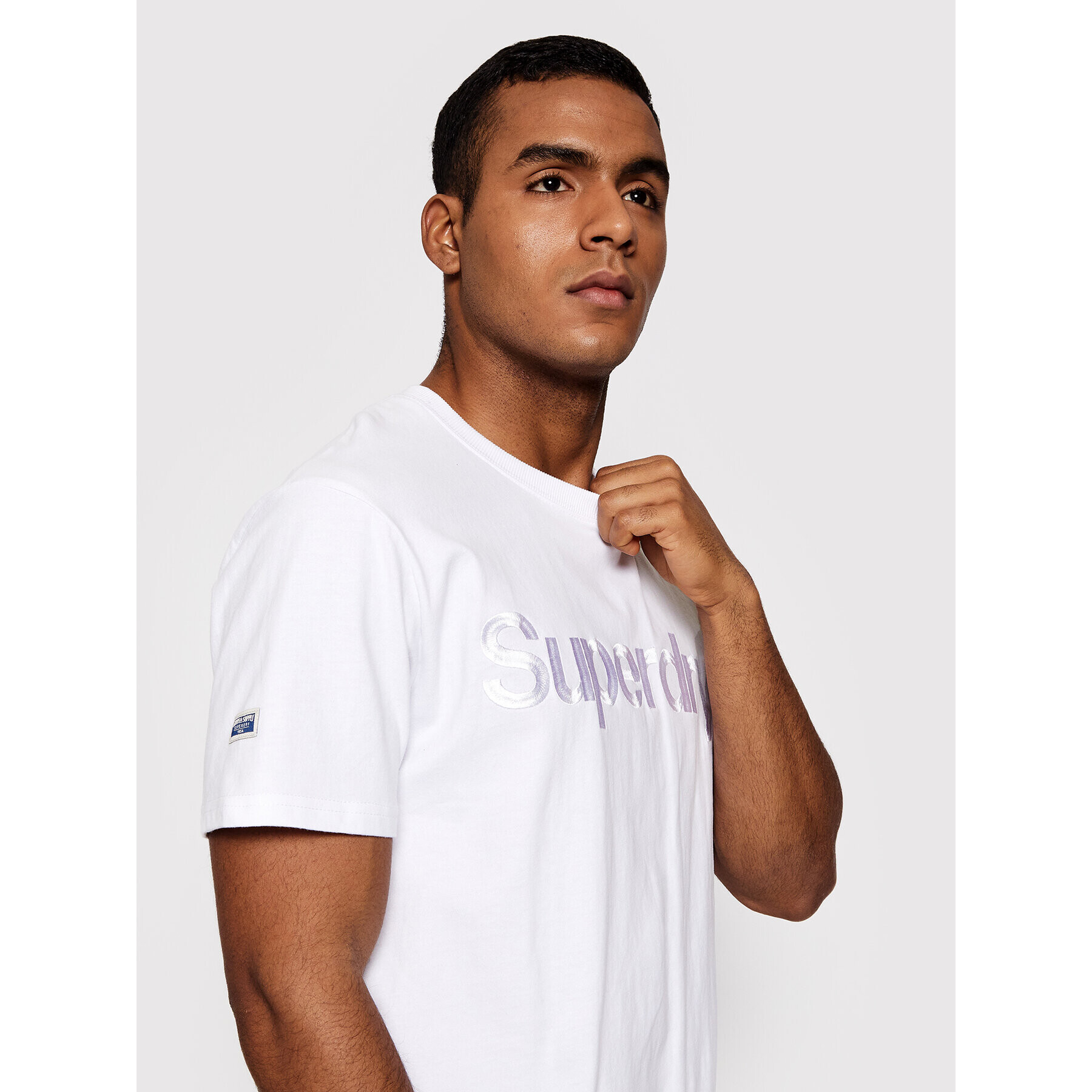 Superdry Тишърт Cl Source M1011213A Бял Regular Fit - Pepit.bg