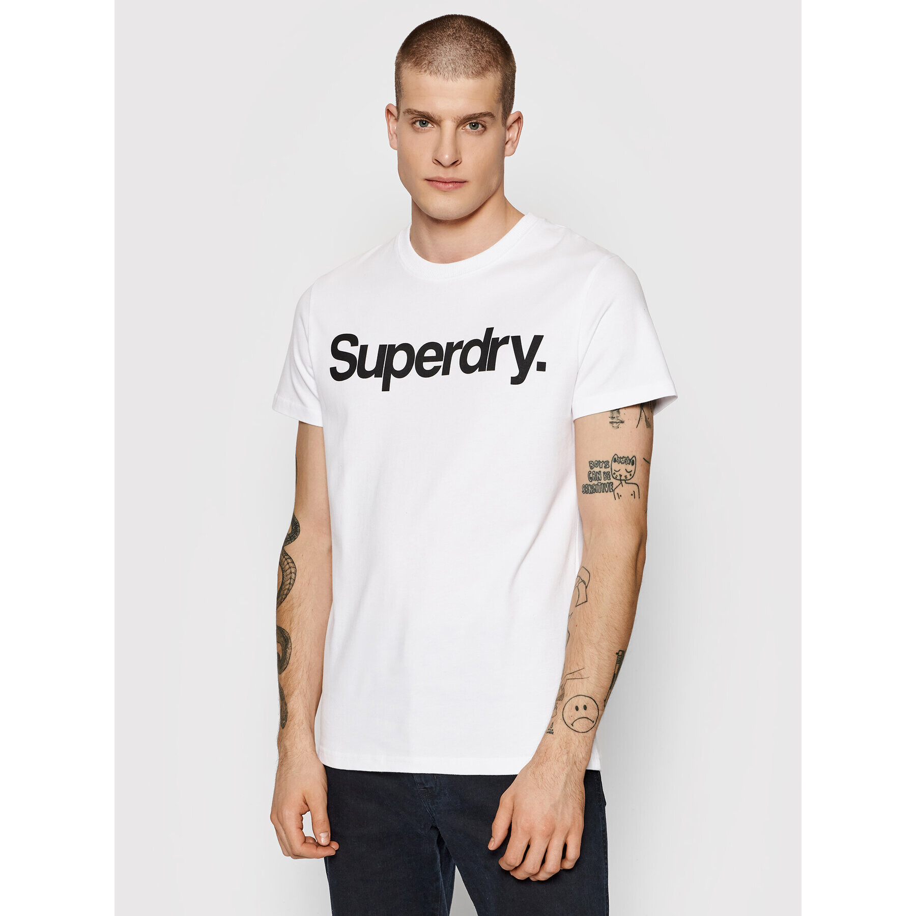 Superdry Тишърт Cl Tee M1011355A Бял Regular Fit - Pepit.bg