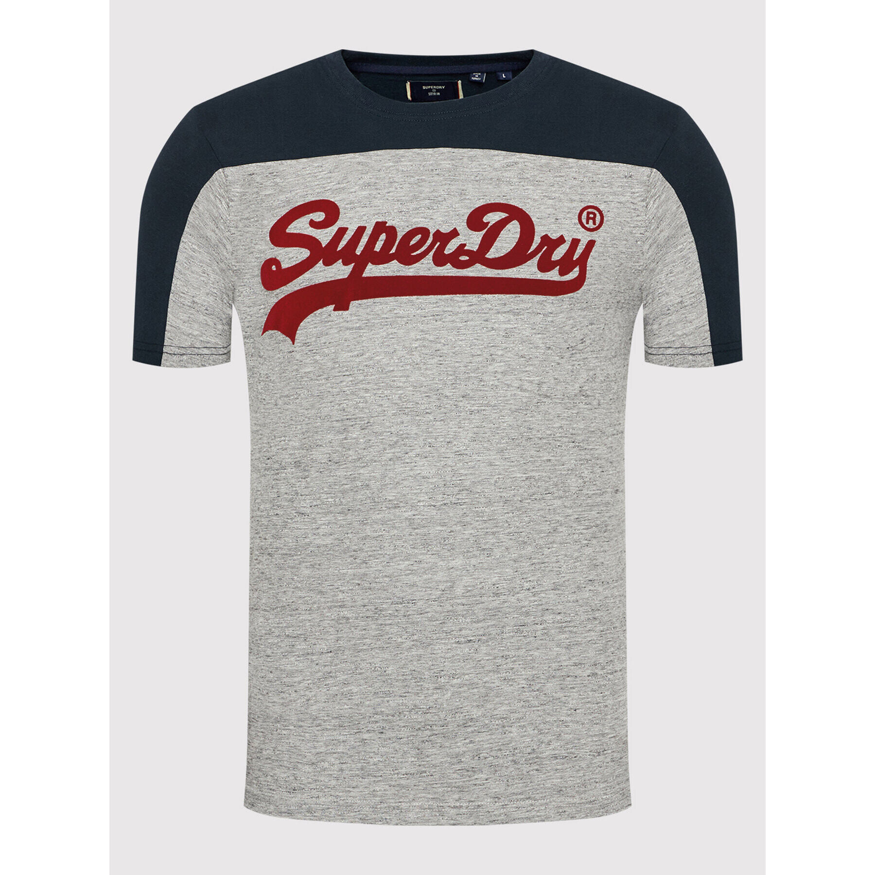 Superdry Тишърт Colourblock M1011339A Сив Regular Fit - Pepit.bg