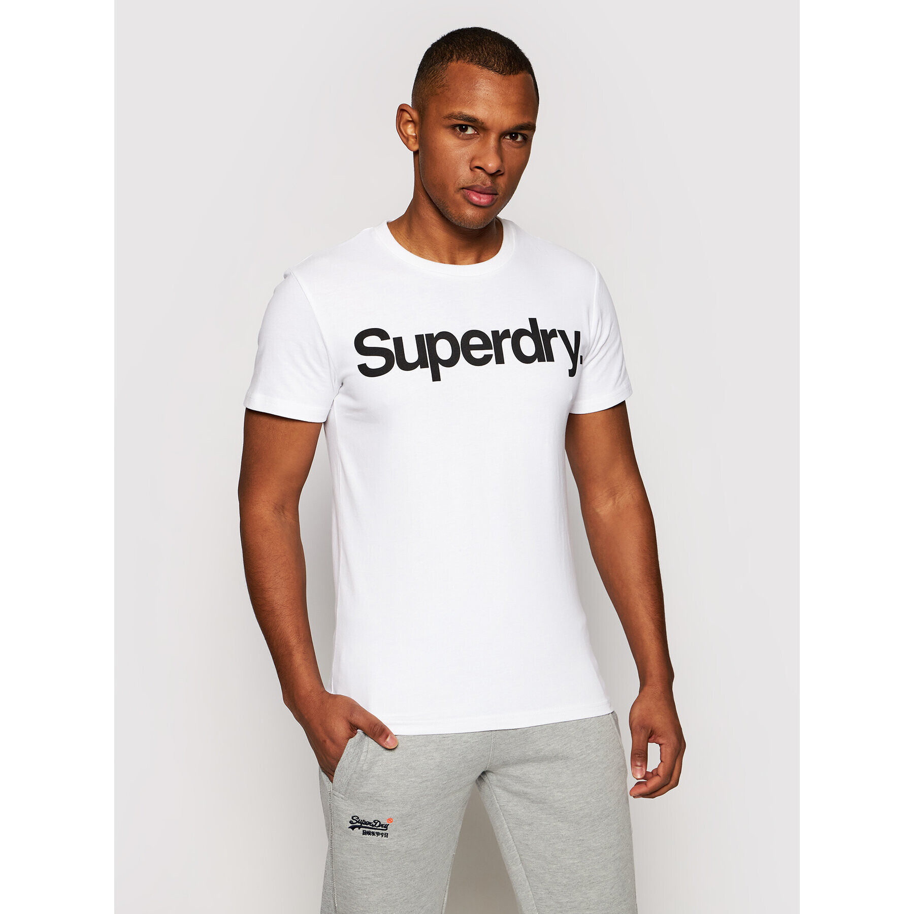 Superdry Тишърт Core M1010248A Бял Regular Fit - Pepit.bg