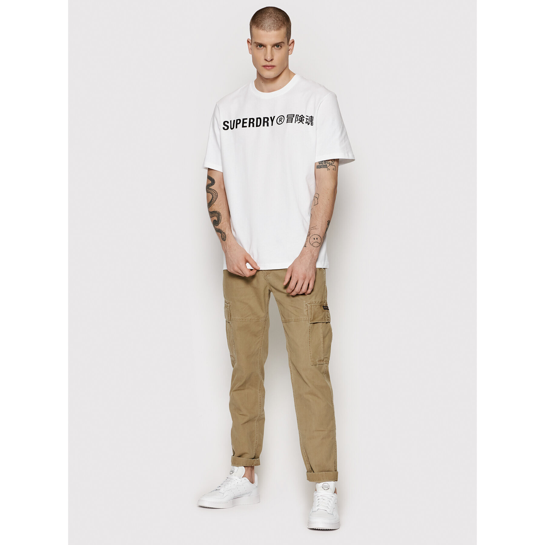 Superdry Тишърт Corporate Logo Foil M1011253A Бял Regular Fit - Pepit.bg