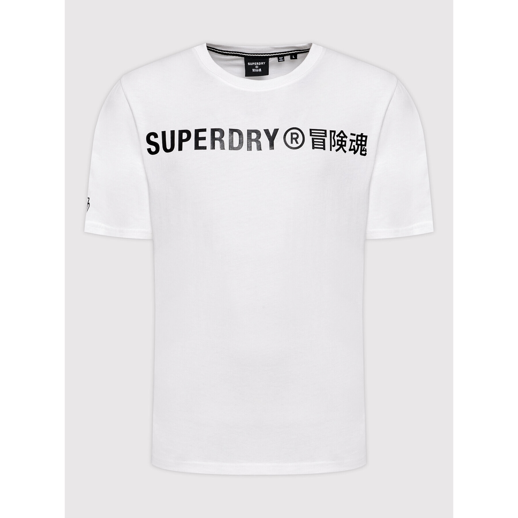 Superdry Тишърт Corporate Logo Foil M1011253A Бял Regular Fit - Pepit.bg