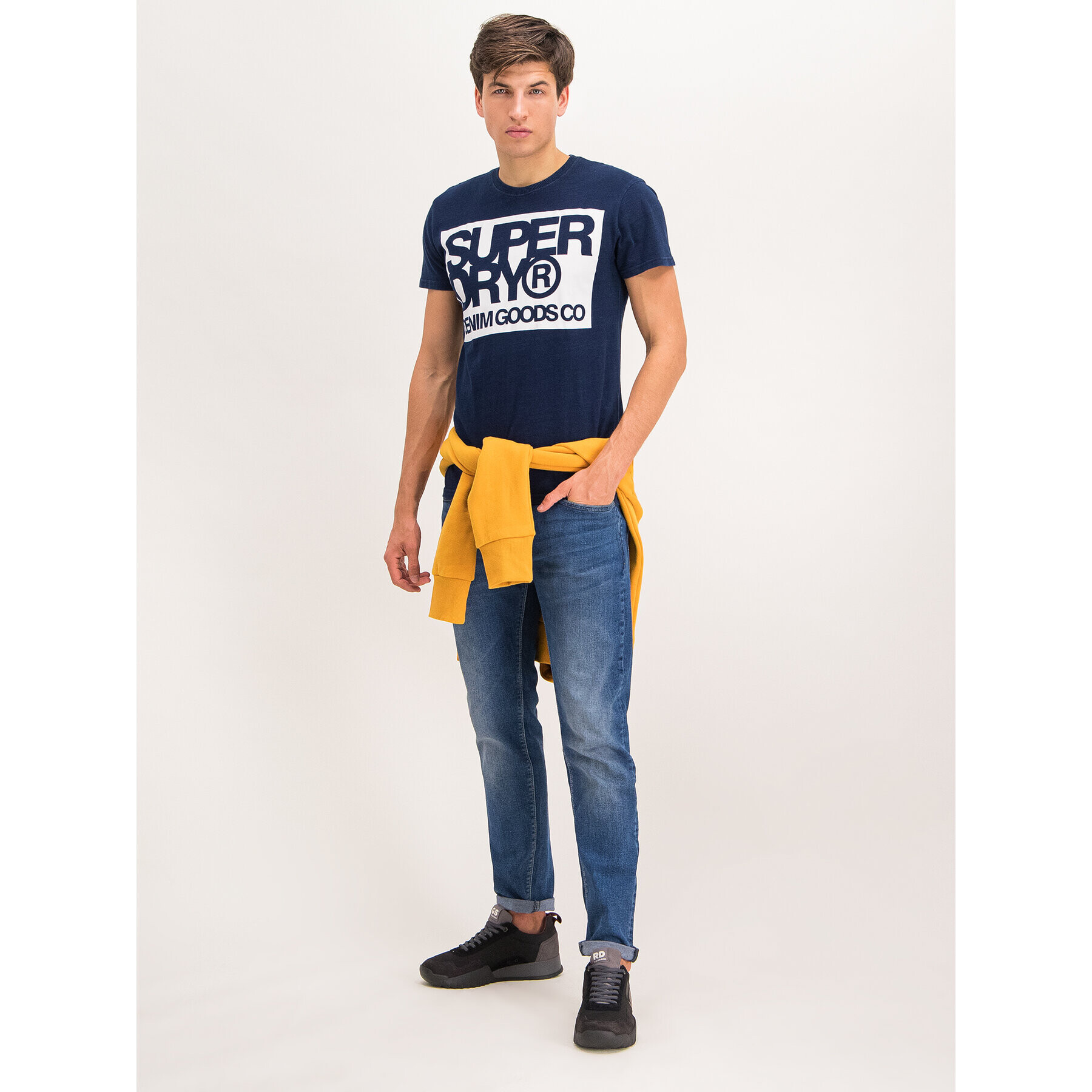 Superdry Тишърт M1000003A Тъмносин Regular Fit - Pepit.bg