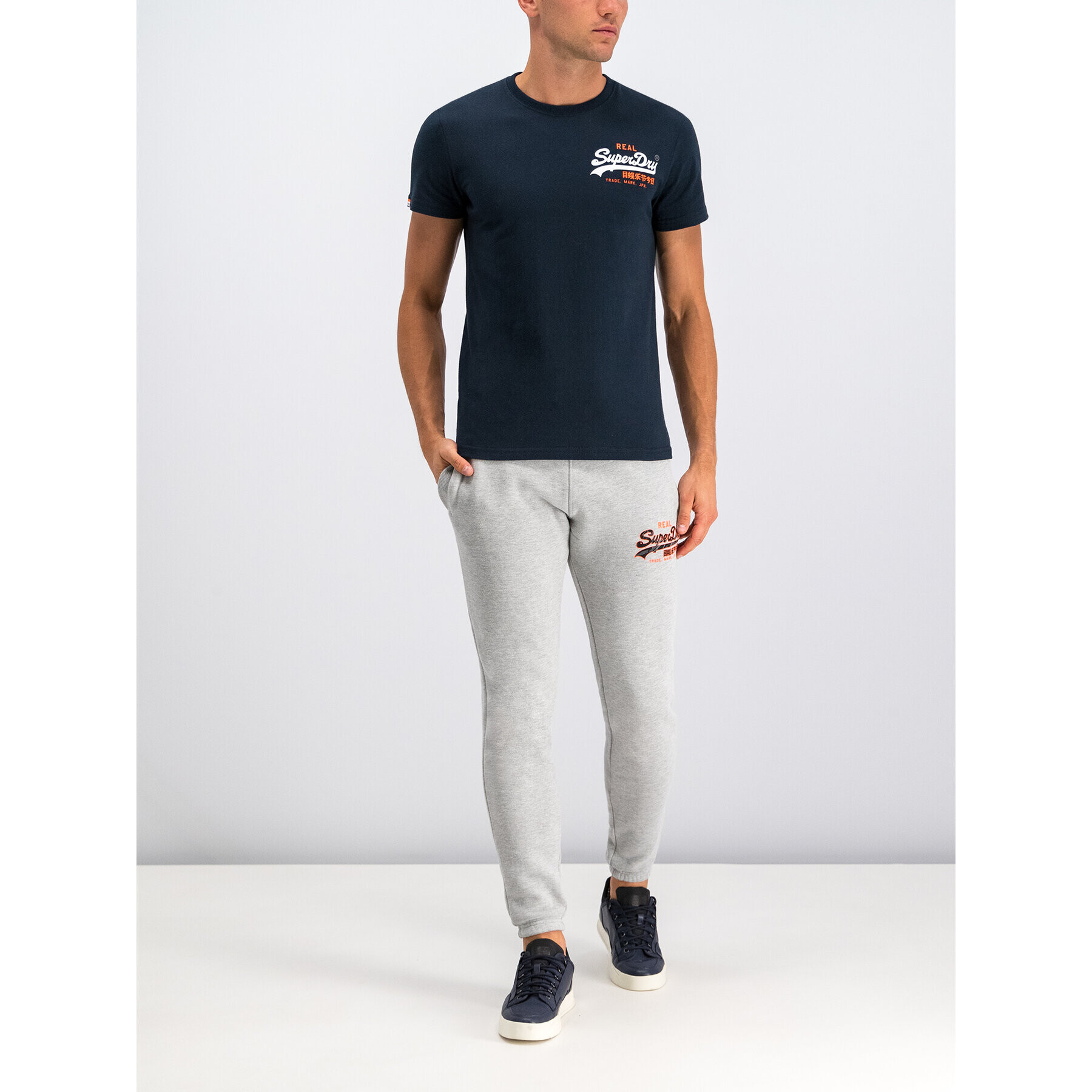 Superdry Тишърт M1000061A Тъмносин Regular Fit - Pepit.bg