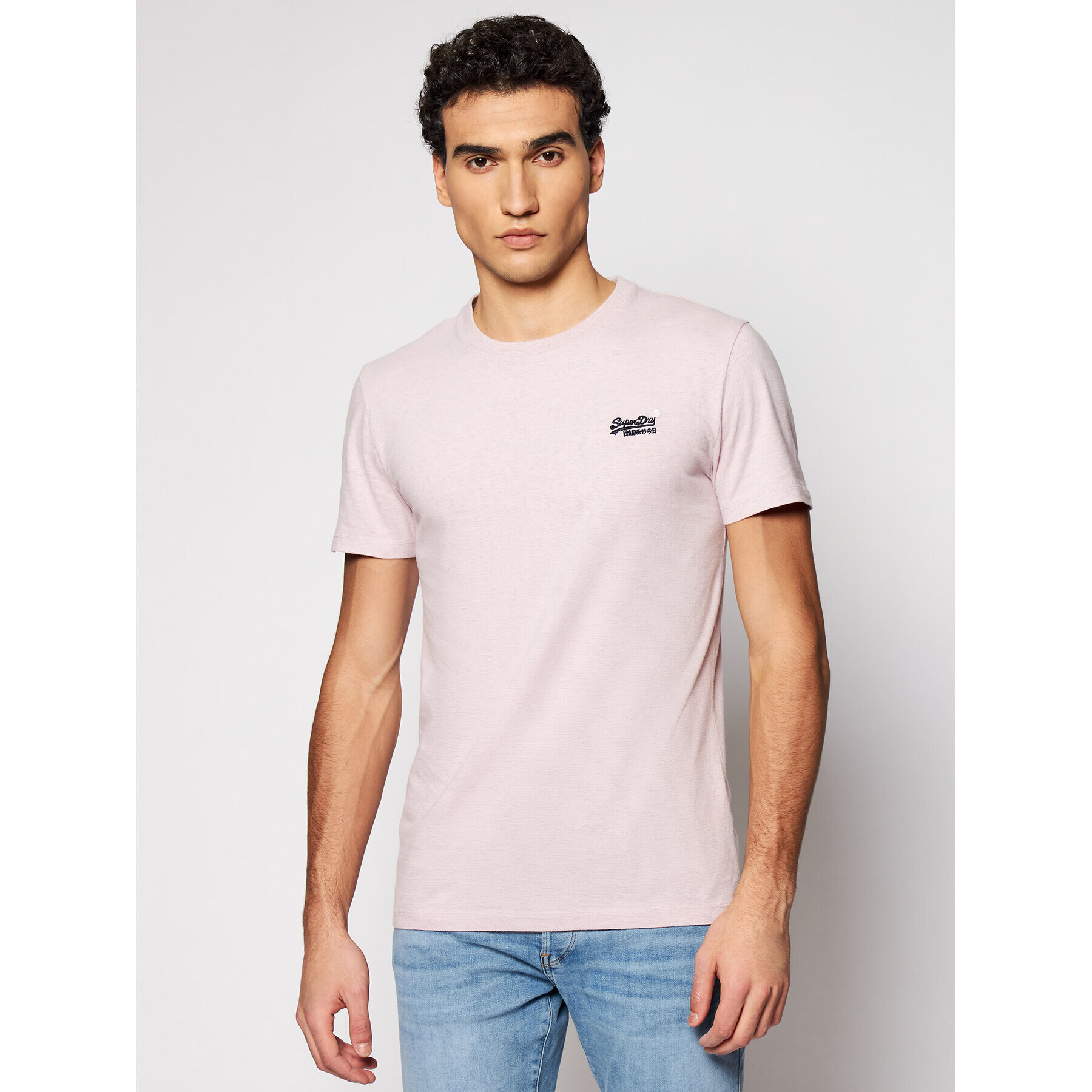 Superdry Тишърт Ol Vintage Emb Crew M1010024A Розов Regular Fit - Pepit.bg