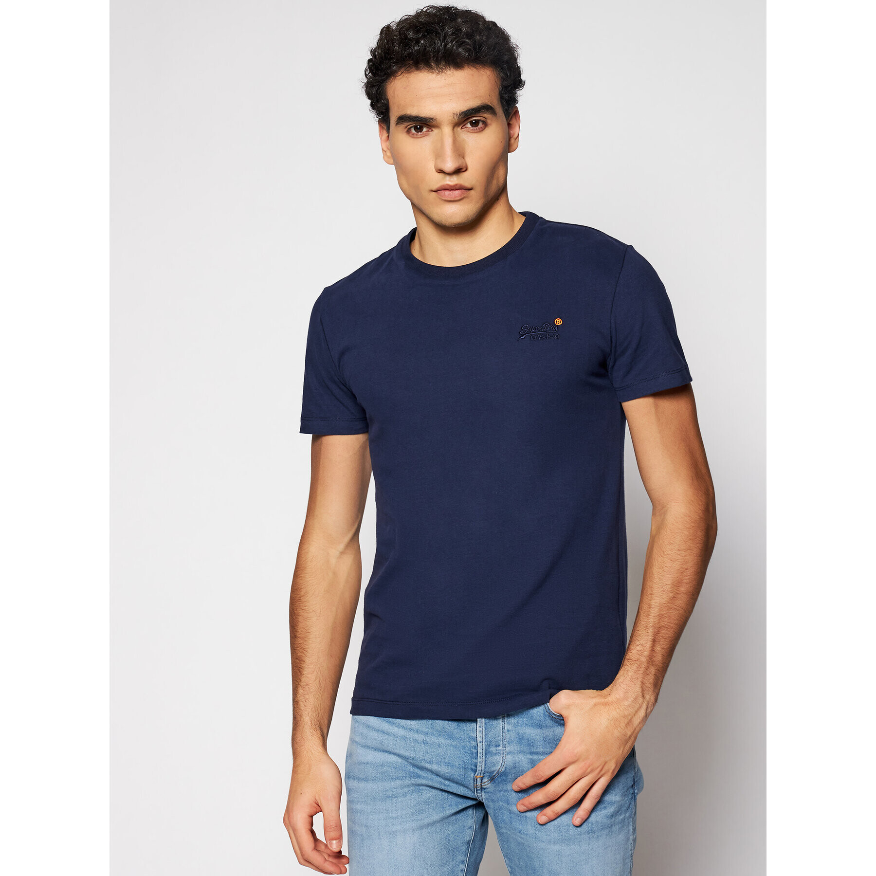 Superdry Тишърт Ol Vintage Emb Tee Ns M1010206A Тъмносин Regular Fit - Pepit.bg