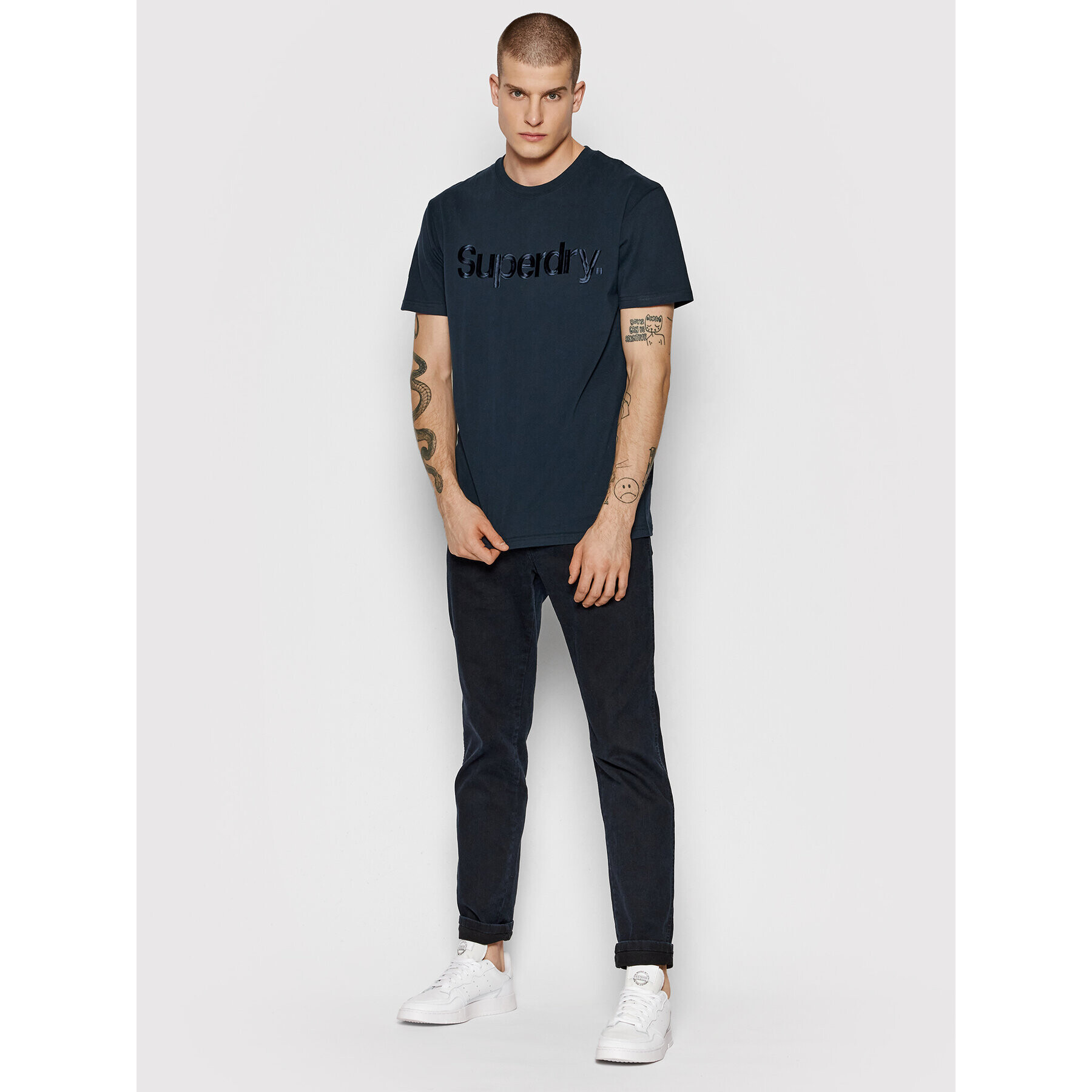 Superdry Тишърт Source Tee M1011337A Тъмносин Regular Fit - Pepit.bg