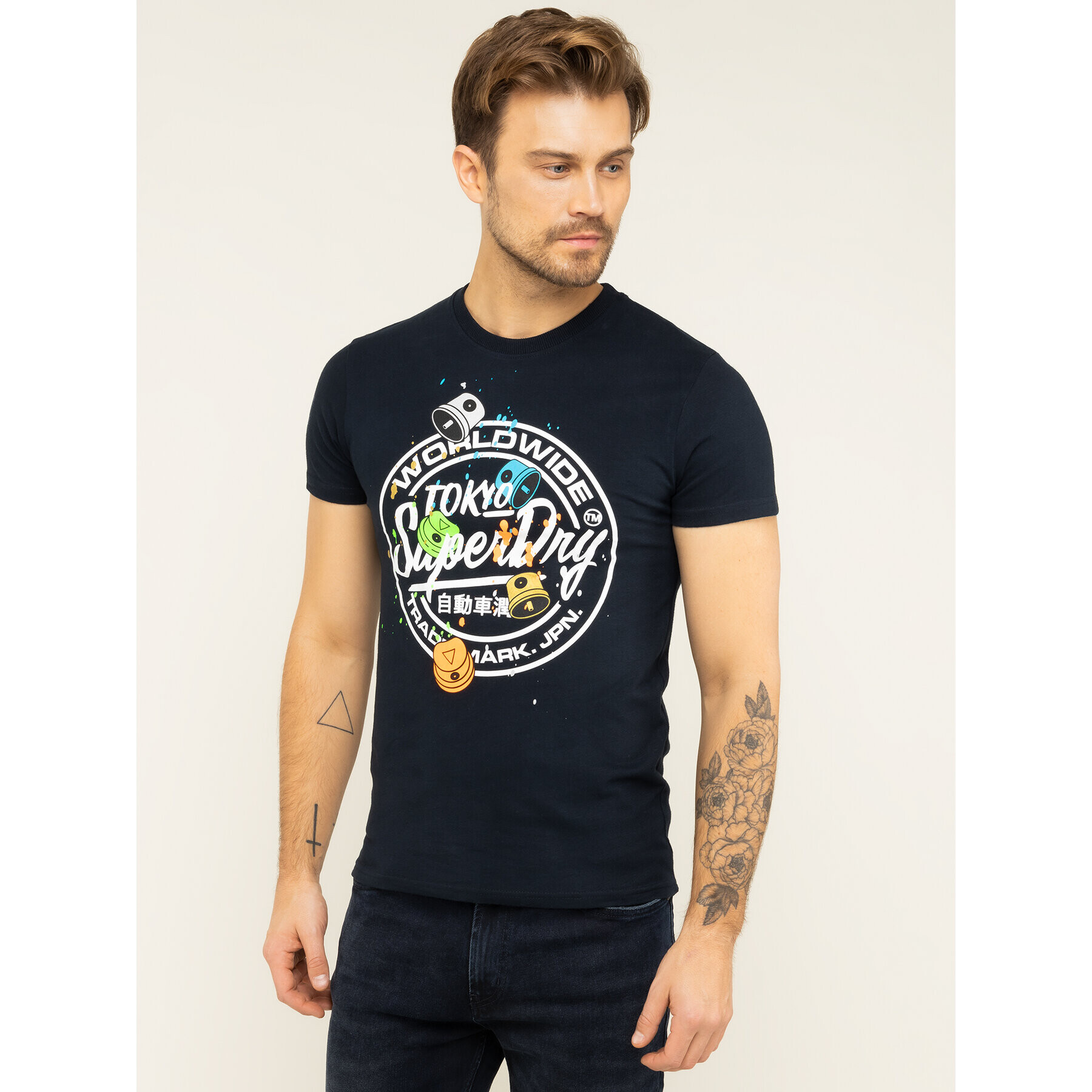 Superdry Тишърт Super 5 Tee M1000094A Черен Regular Fit - Pepit.bg