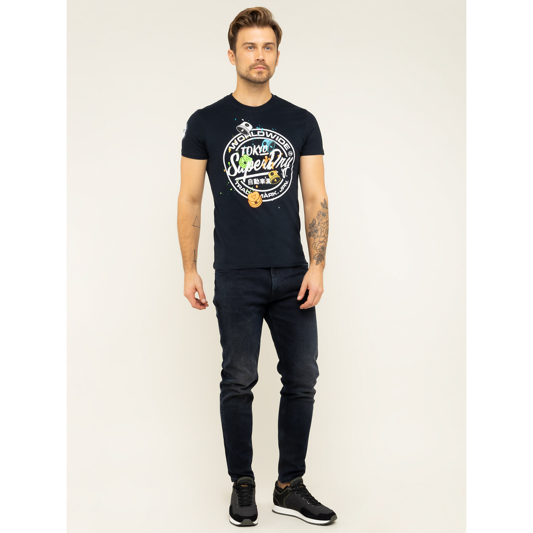 Superdry Тишърт Super 5 Tee M1000094A Черен Regular Fit - Pepit.bg