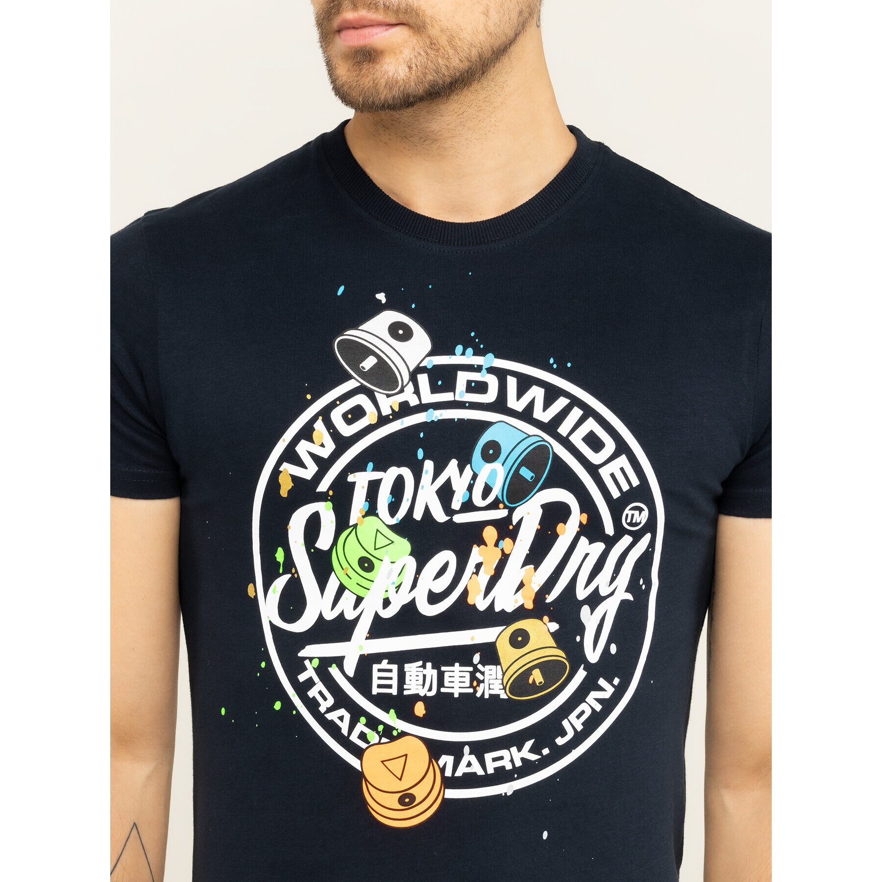 Superdry Тишърт Super 5 Tee M1000094A Черен Regular Fit - Pepit.bg