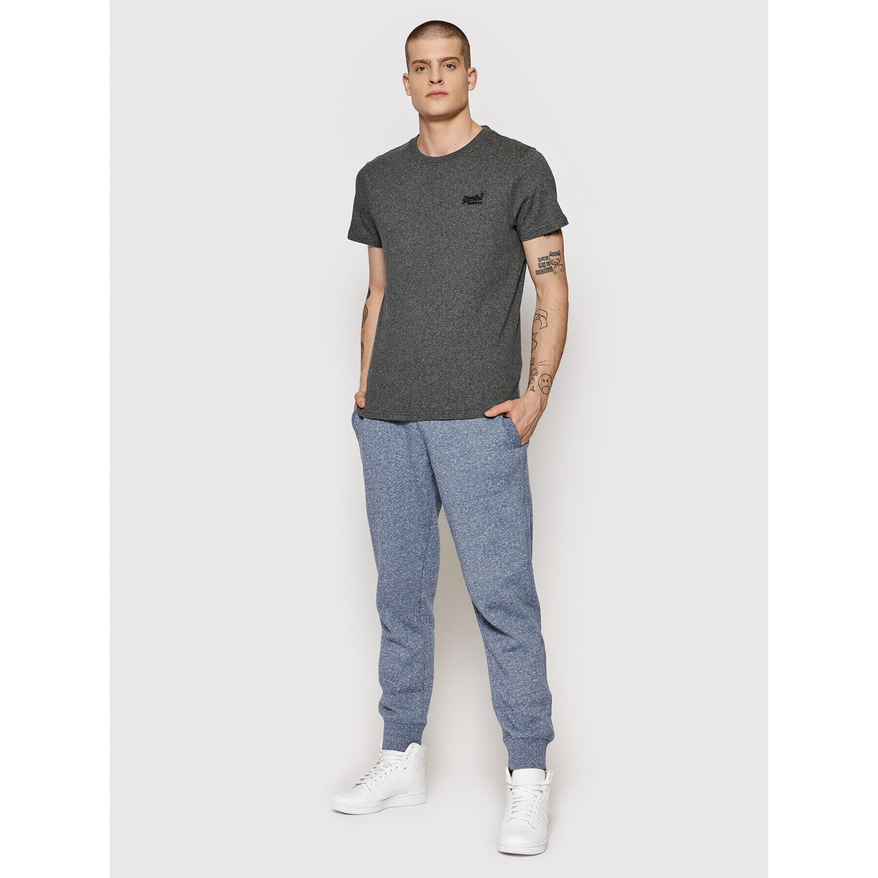 Superdry Тишърт Vintage Logo Emb M1011245A Сив Regular Fit - Pepit.bg