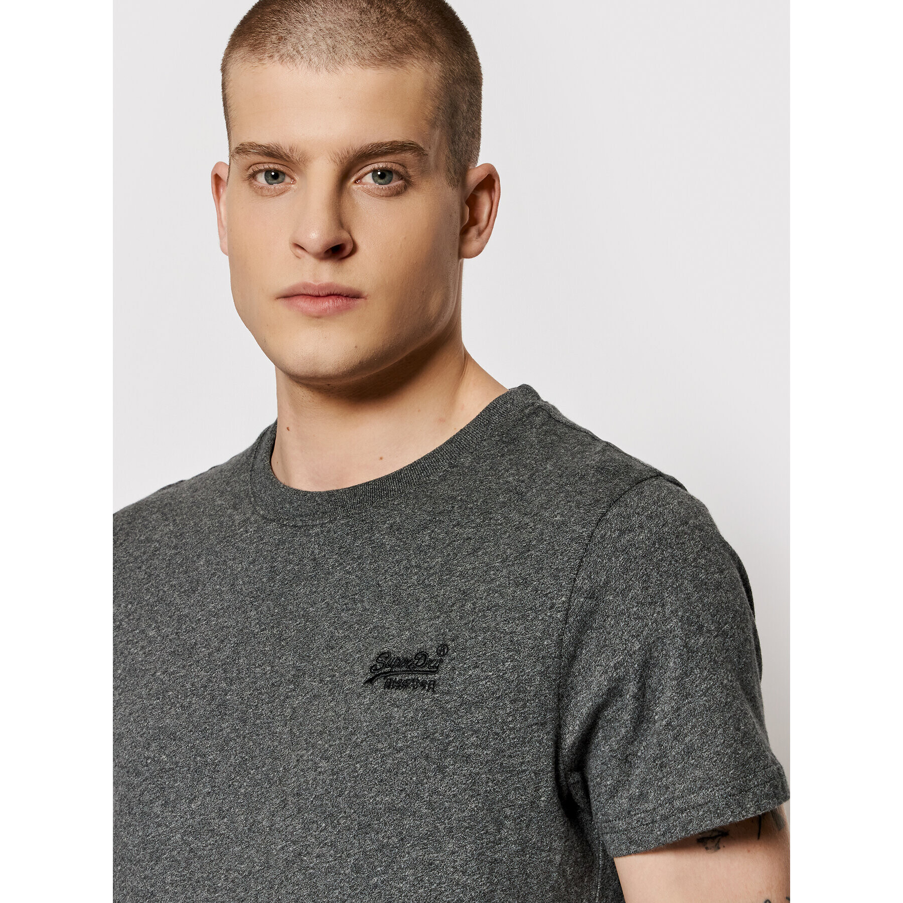 Superdry Тишърт Vintage Logo Emb M1011245A Сив Regular Fit - Pepit.bg