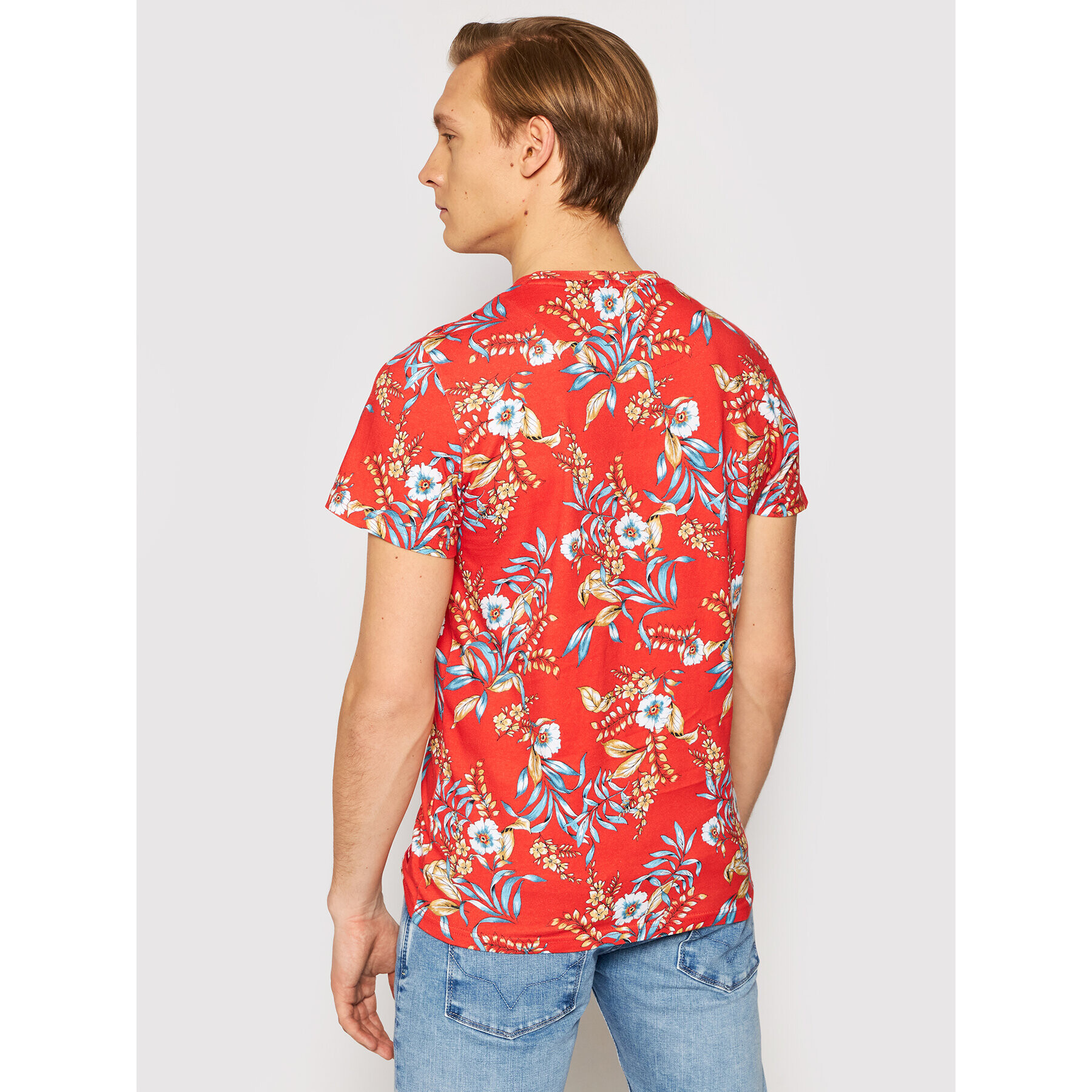 Superdry Тишърт Vl Aop M1010999A Червен Regular Fit - Pepit.bg