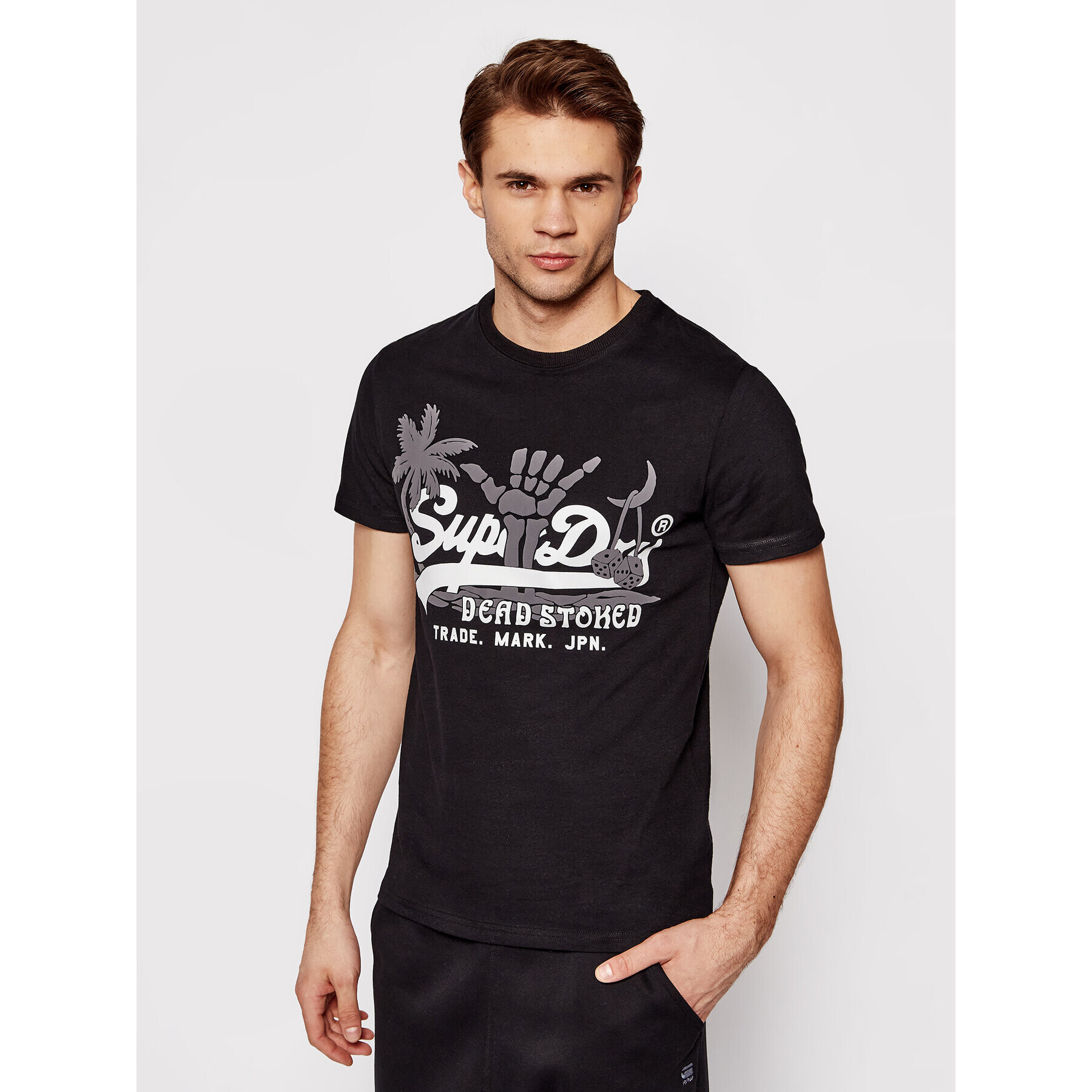 Superdry Тишърт Vl Itago Tee M1011004A Черен Regular Fit - Pepit.bg