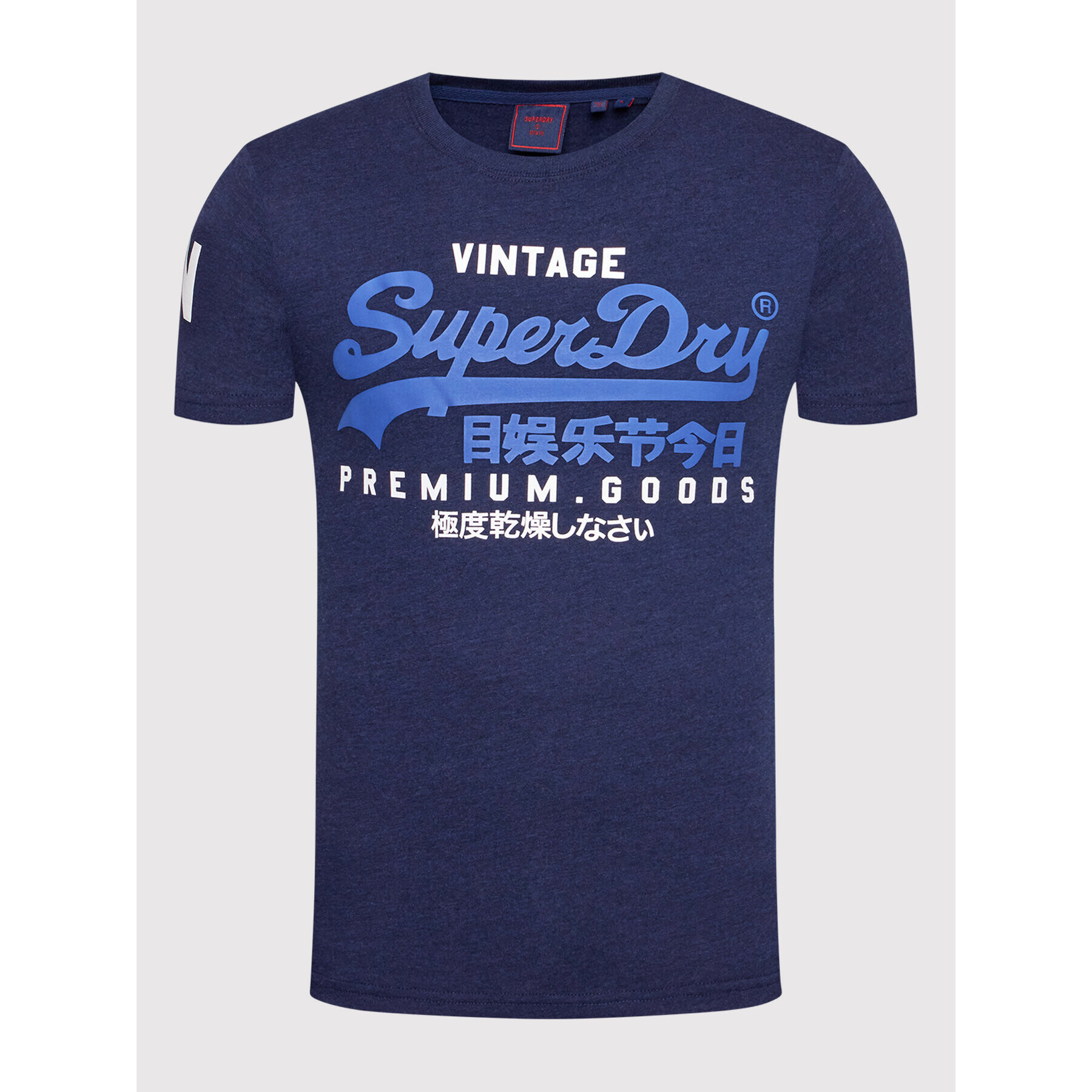 Superdry Тишърт Vl Tee M1011356A Тъмносин Regular Fit - Pepit.bg