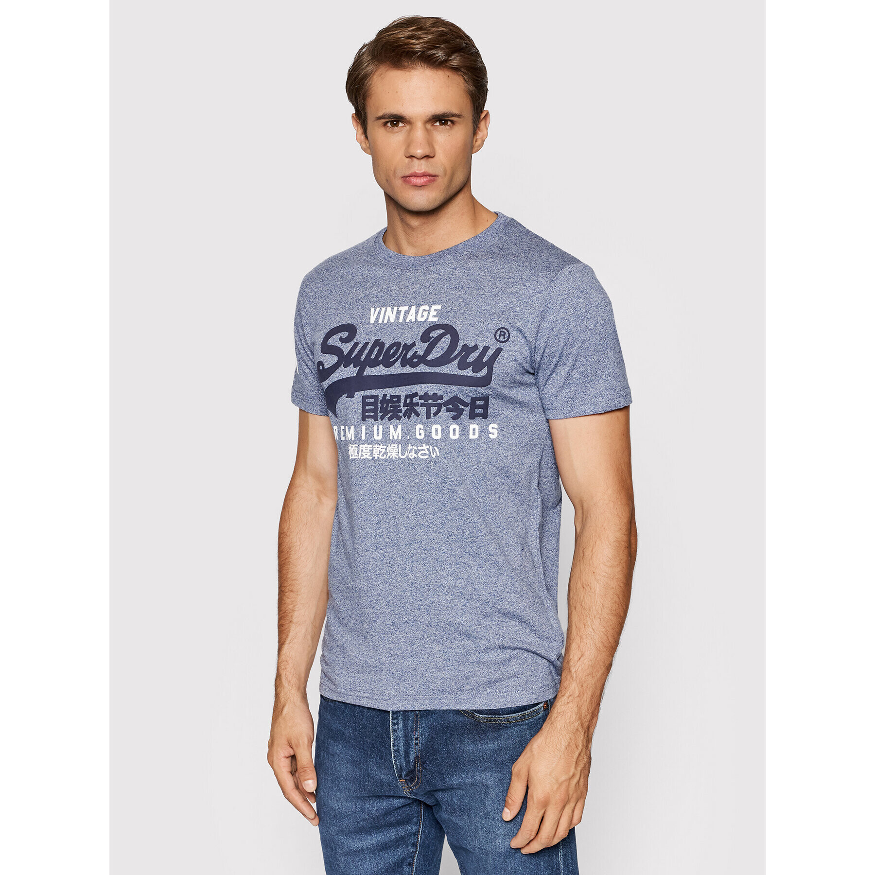 Superdry Тишърт Vl Tee Mw M1011343A Син Regular Fit - Pepit.bg
