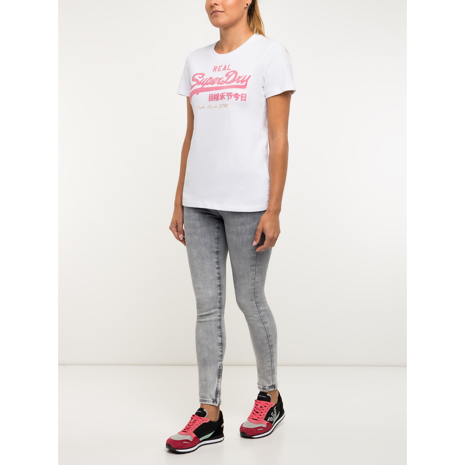 Superdry Тишърт W1000039B Бял Regular Fit - Pepit.bg
