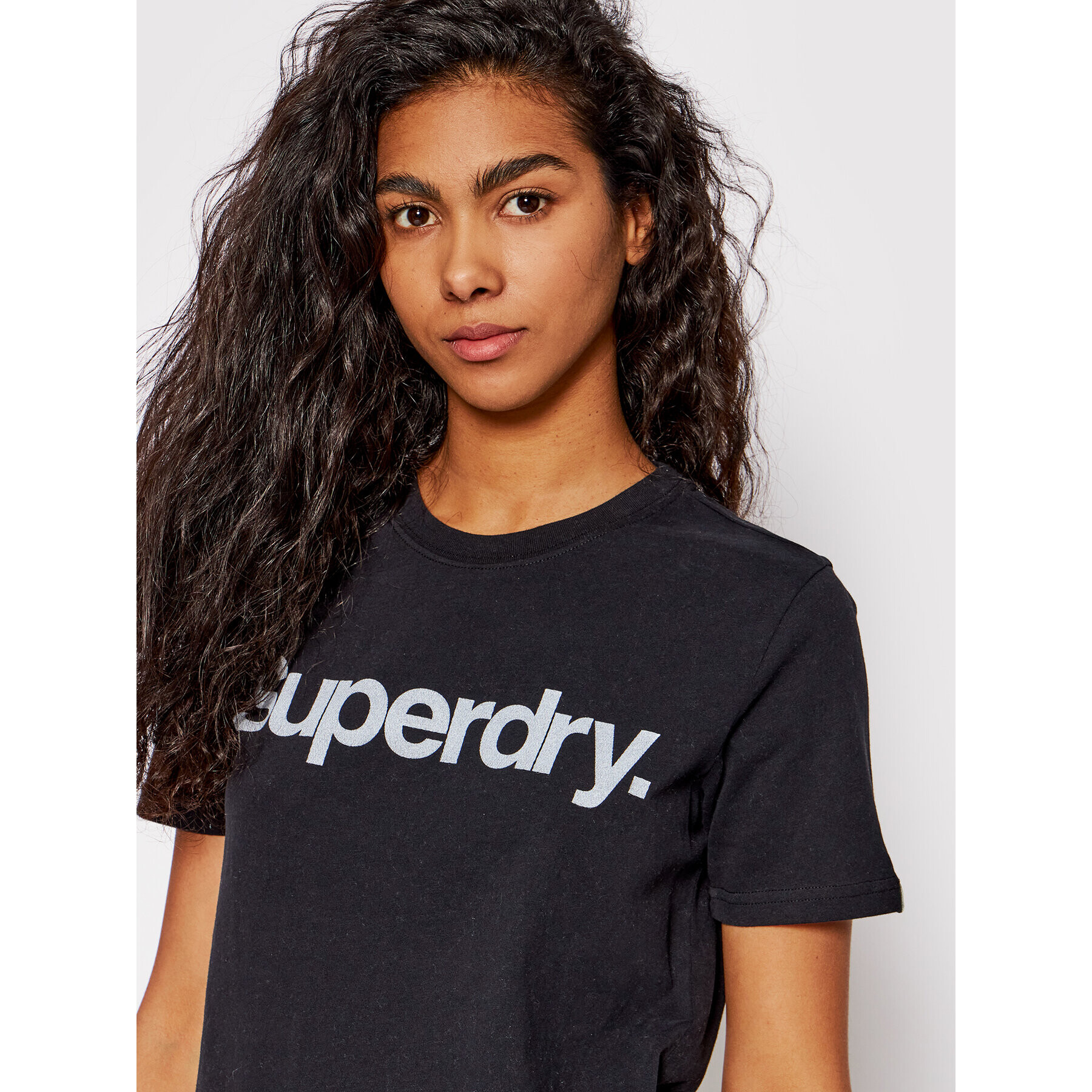 Superdry Тишърт W1010710A Черен Regular Fit - Pepit.bg